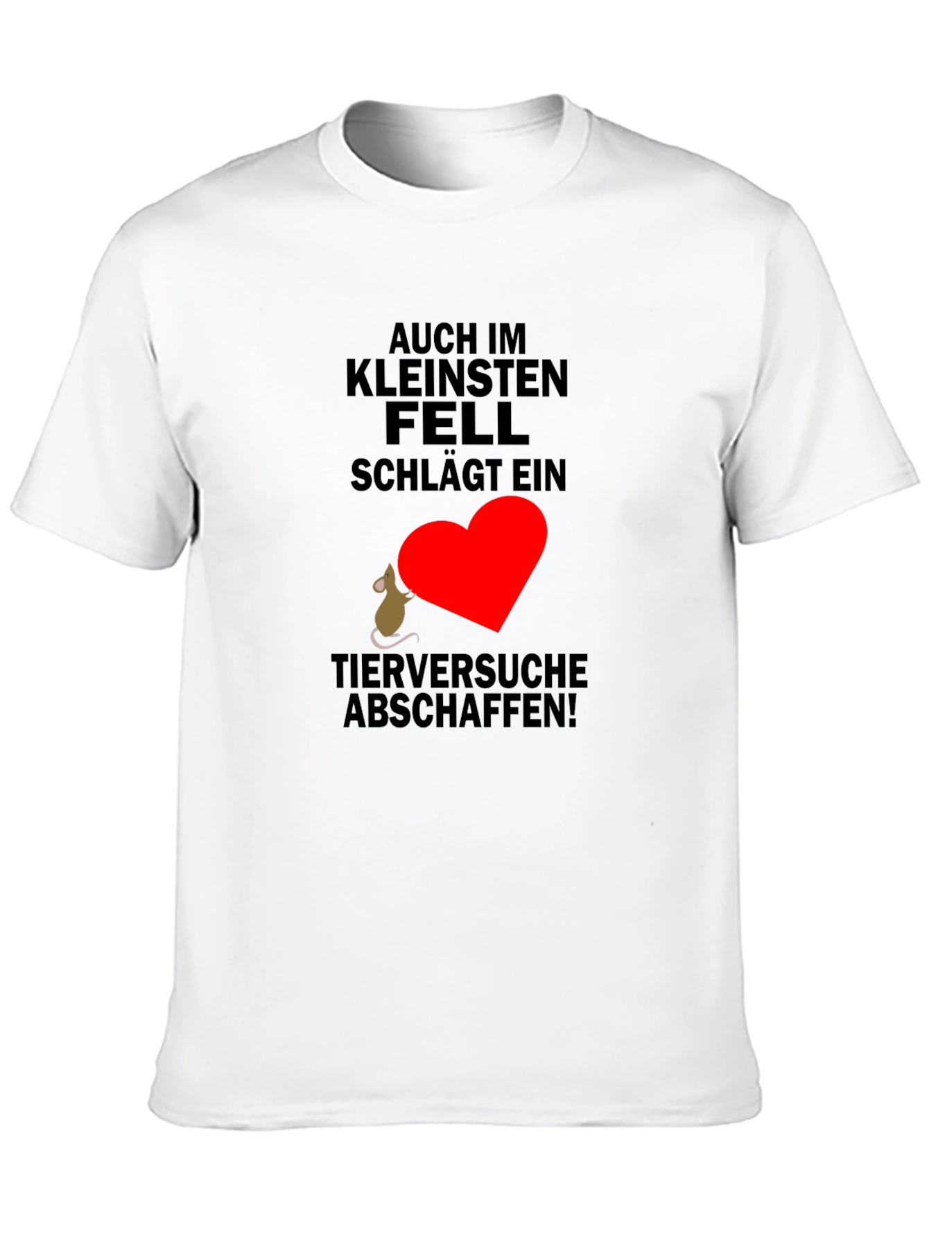 Black T-Shirt with Animal Rights Graphic