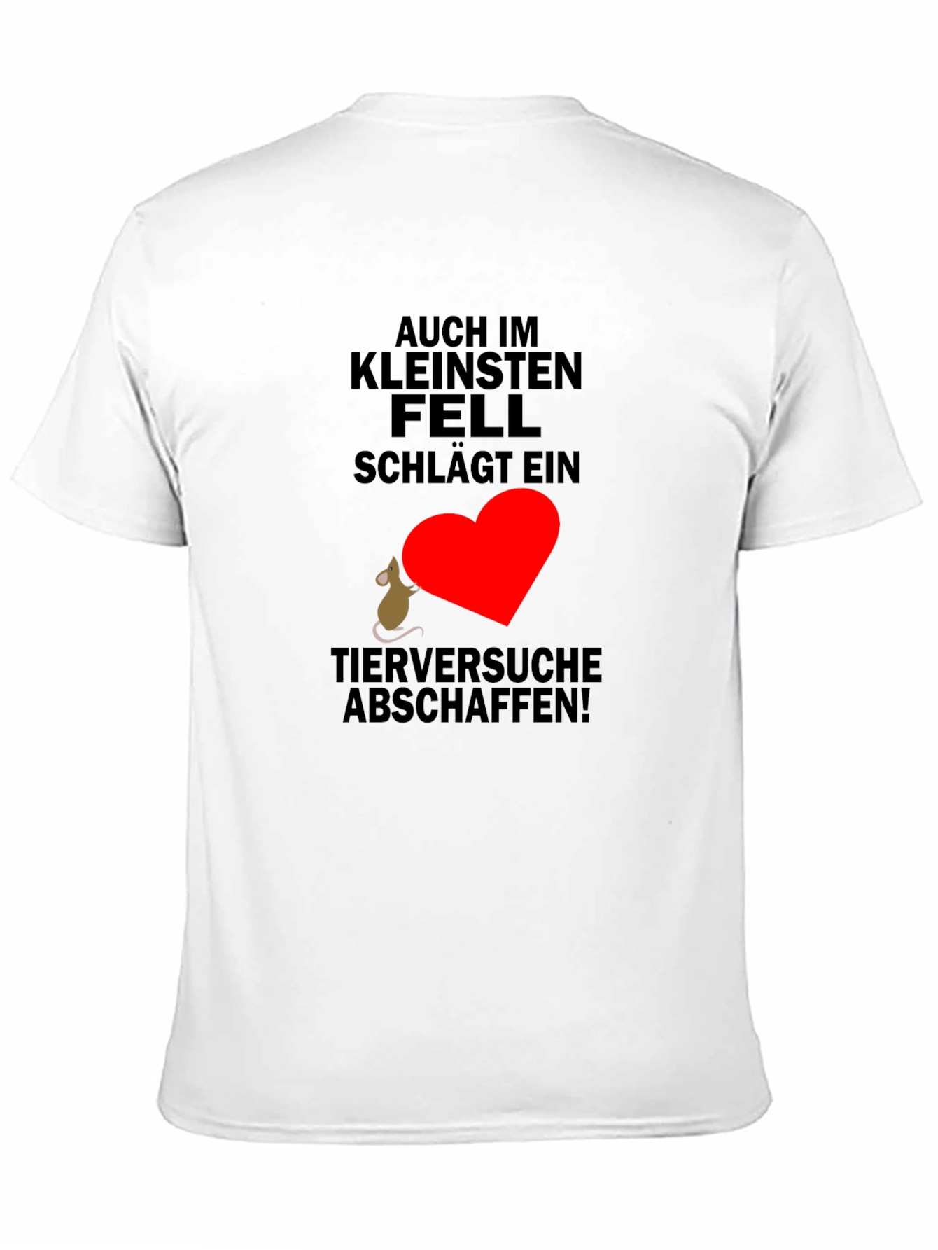 Black T-Shirt with Animal Rights Graphic