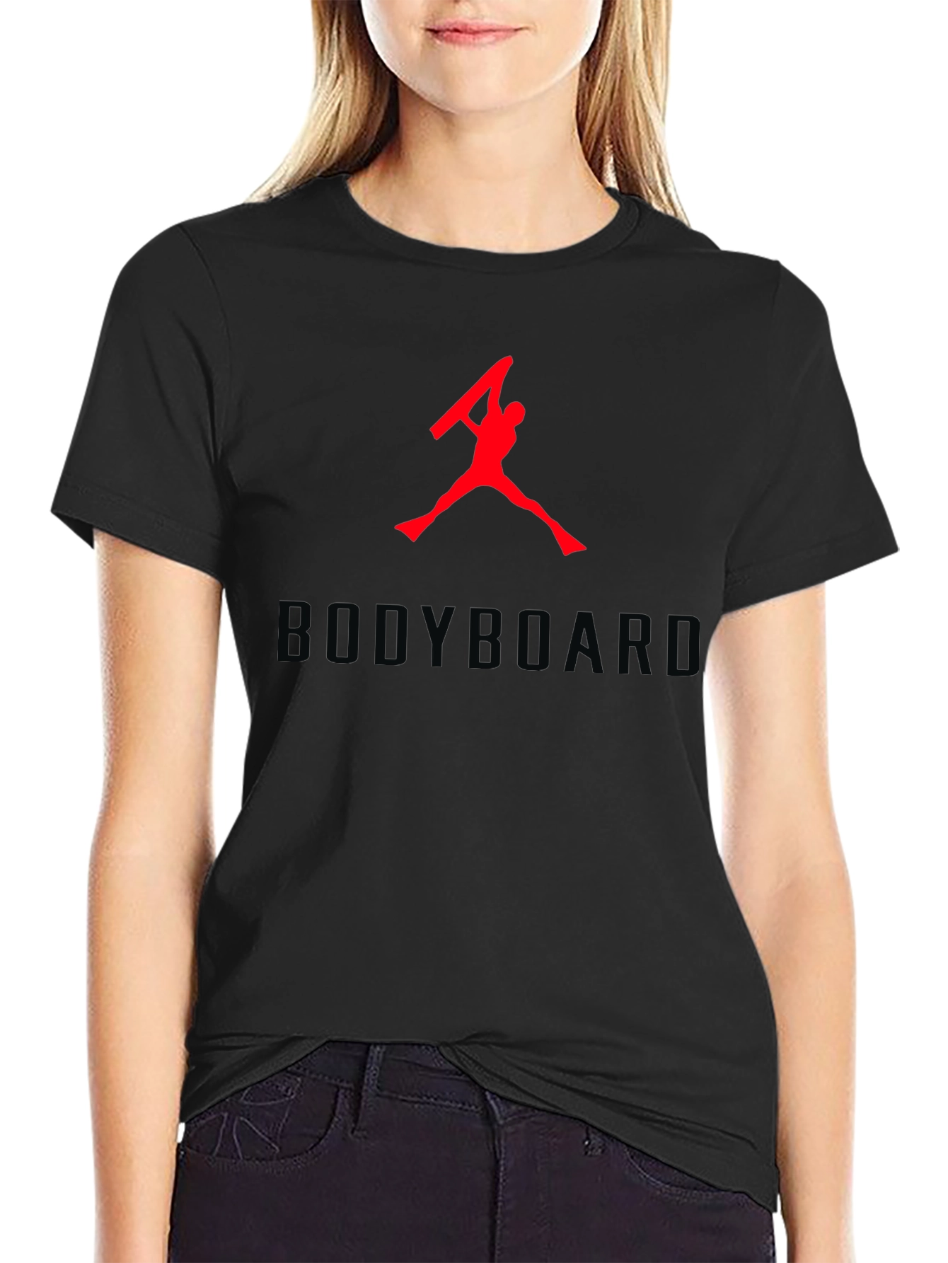 Bodyboard Silhouette Graphic Tee - Black
