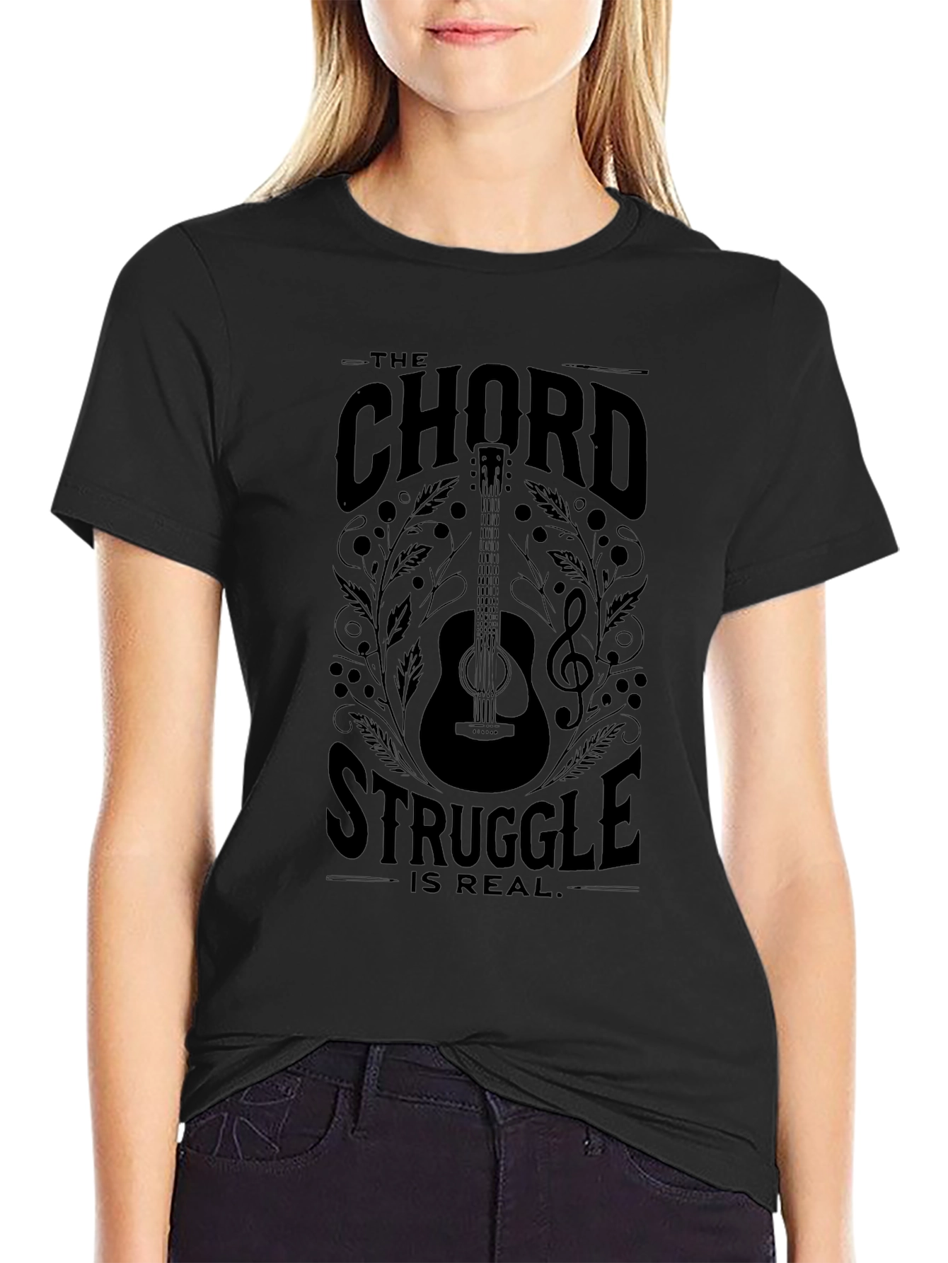 The Chord Struggle T-Shirt - Guitar Musician Tee