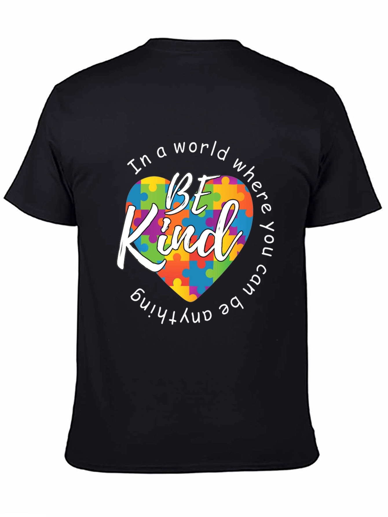 Be Kind Autism Awareness Puzzle Heart T-Shirt