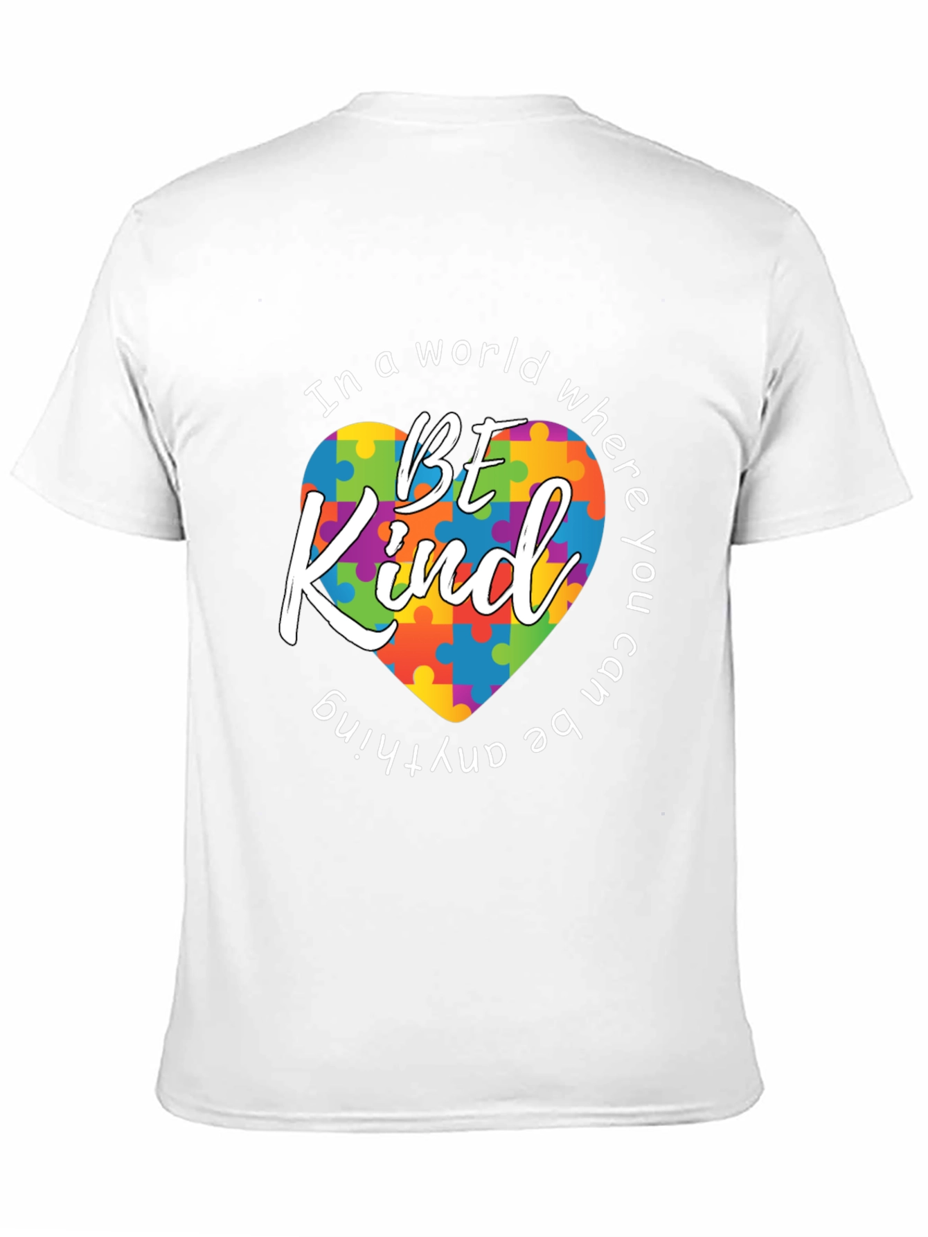 Be Kind Autism Awareness Puzzle Heart T-Shirt