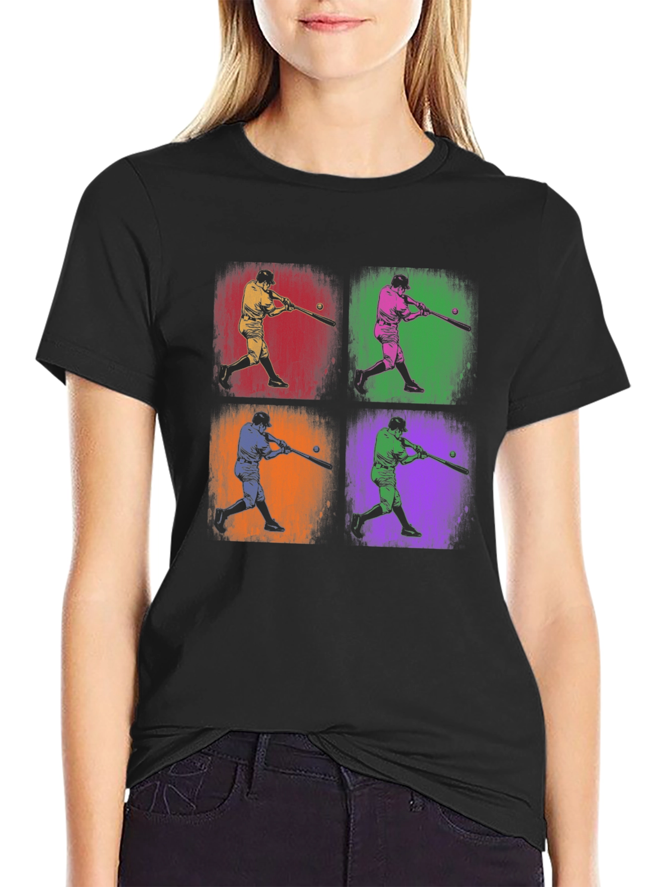 Retro Baseball Pop Art T-Shirt