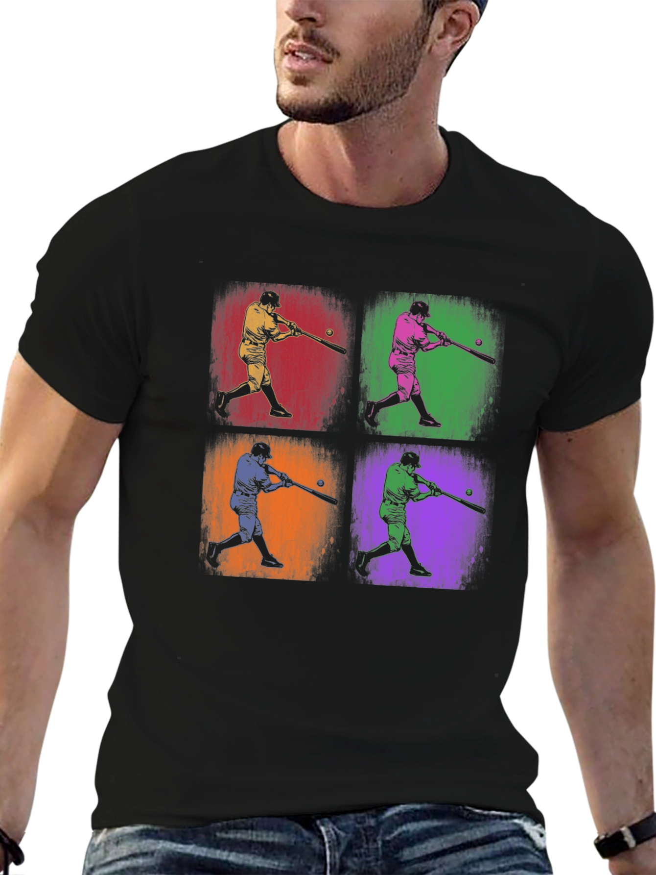 Retro Baseball Pop Art T-Shirt
