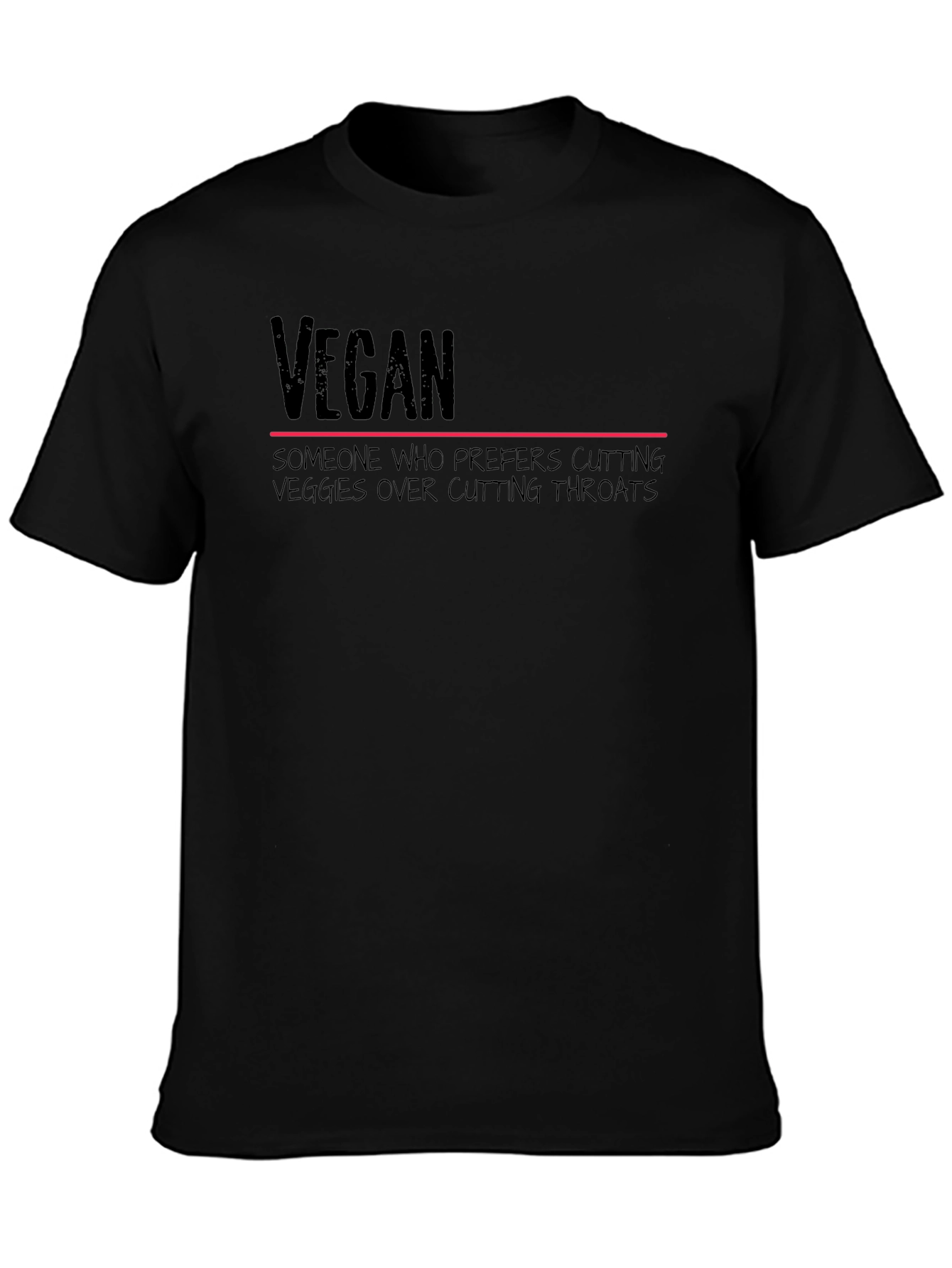 Vegan Statement T-Shirt - Cutting Veggies Not Throats