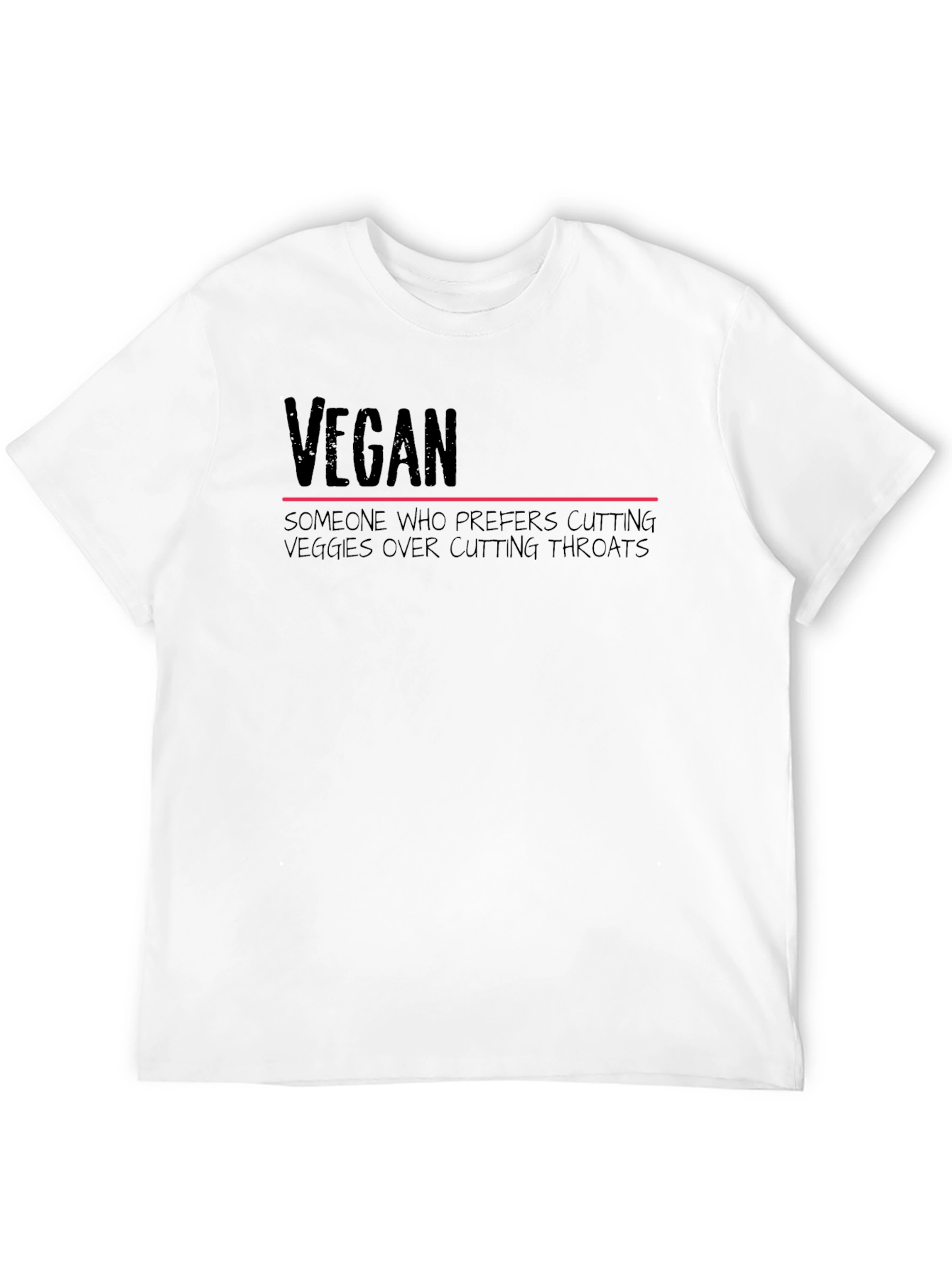 Vegan Statement T-Shirt - Cutting Veggies Not Throats