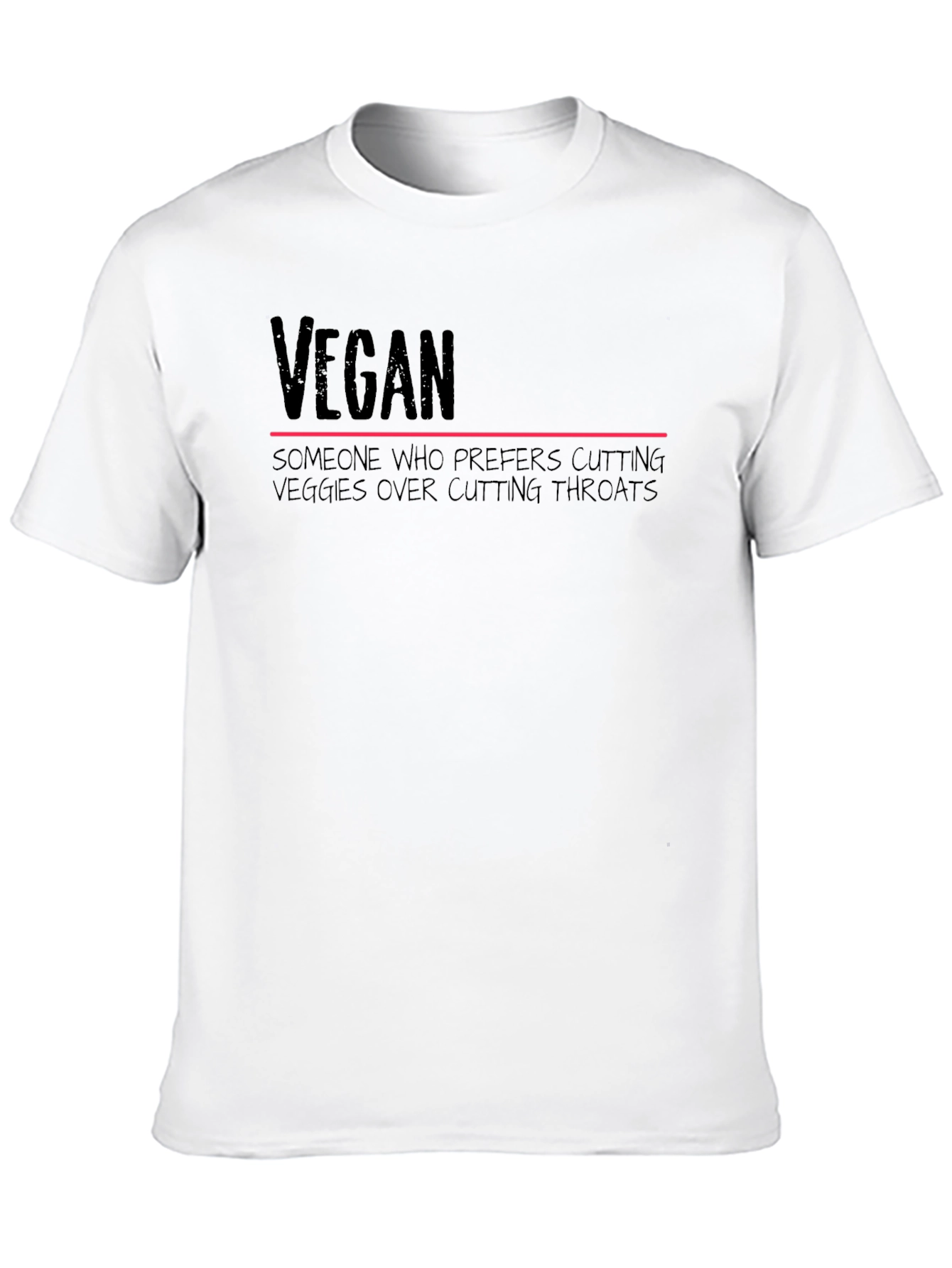 Vegan Statement T-Shirt - Cutting Veggies Not Throats