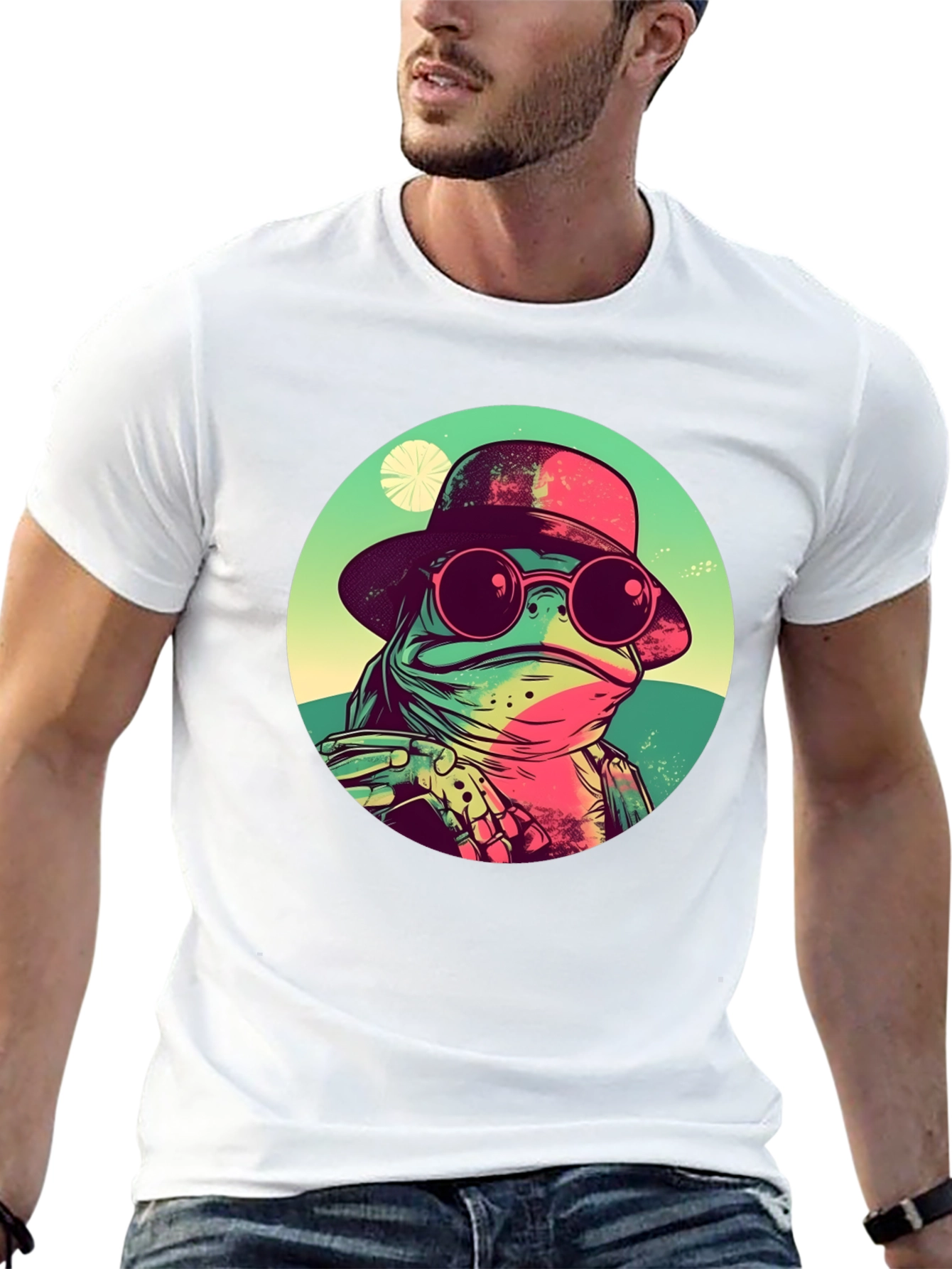 Cool Frog Graphic Tee - Unique Design