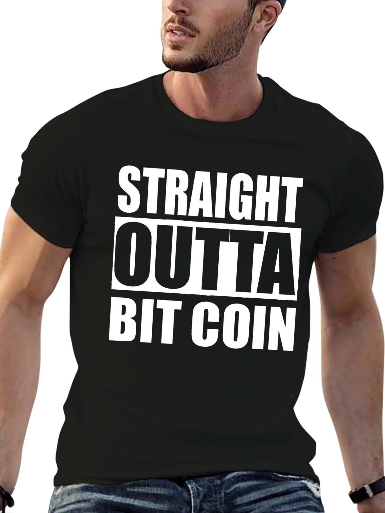 Straight Outta Bitcoin Black T-Shirt