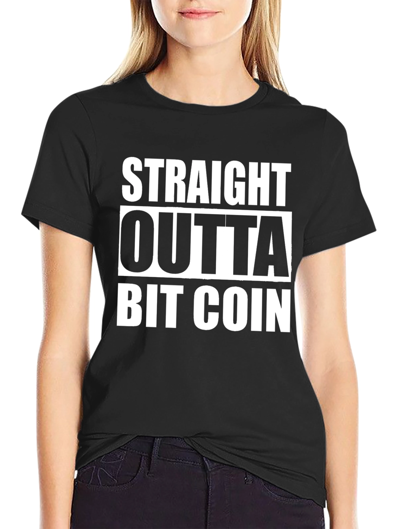 Straight Outta Bitcoin Black T-Shirt