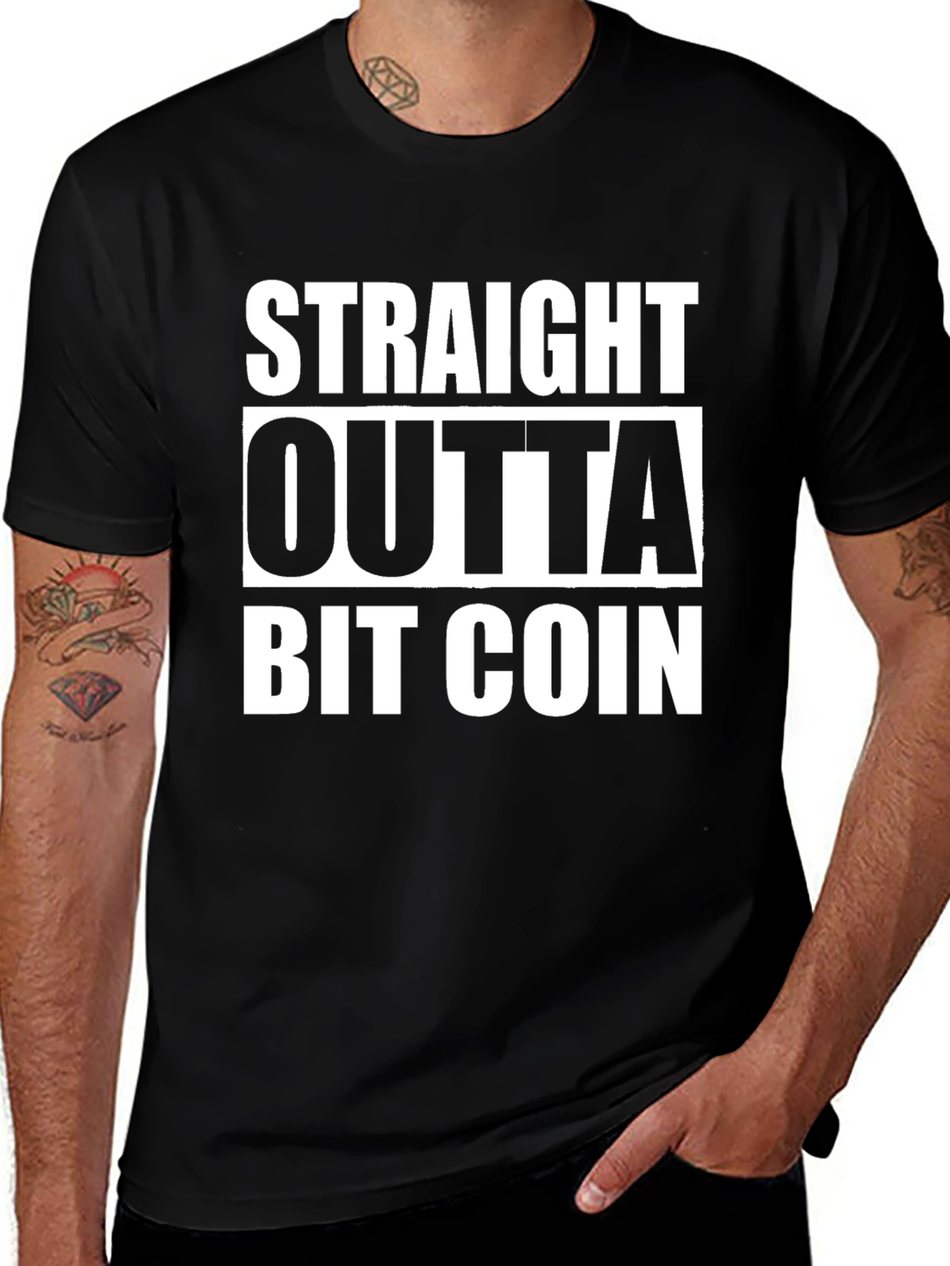 Straight Outta Bitcoin Black T-Shirt