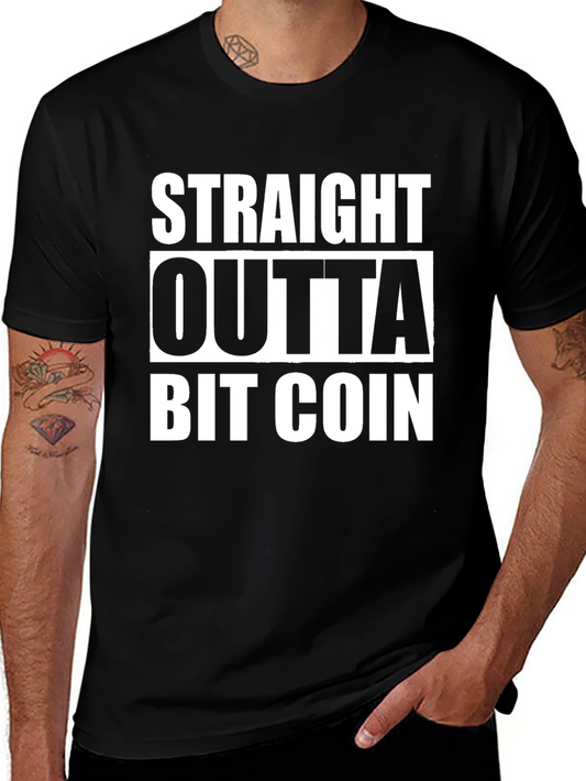 Straight Outta Bitcoin Black T-Shirt