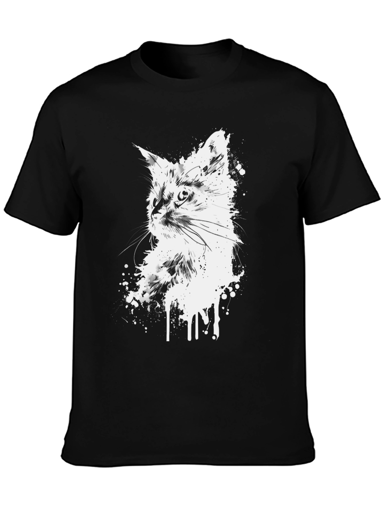Cool Cat Graphic Black T-Shirt