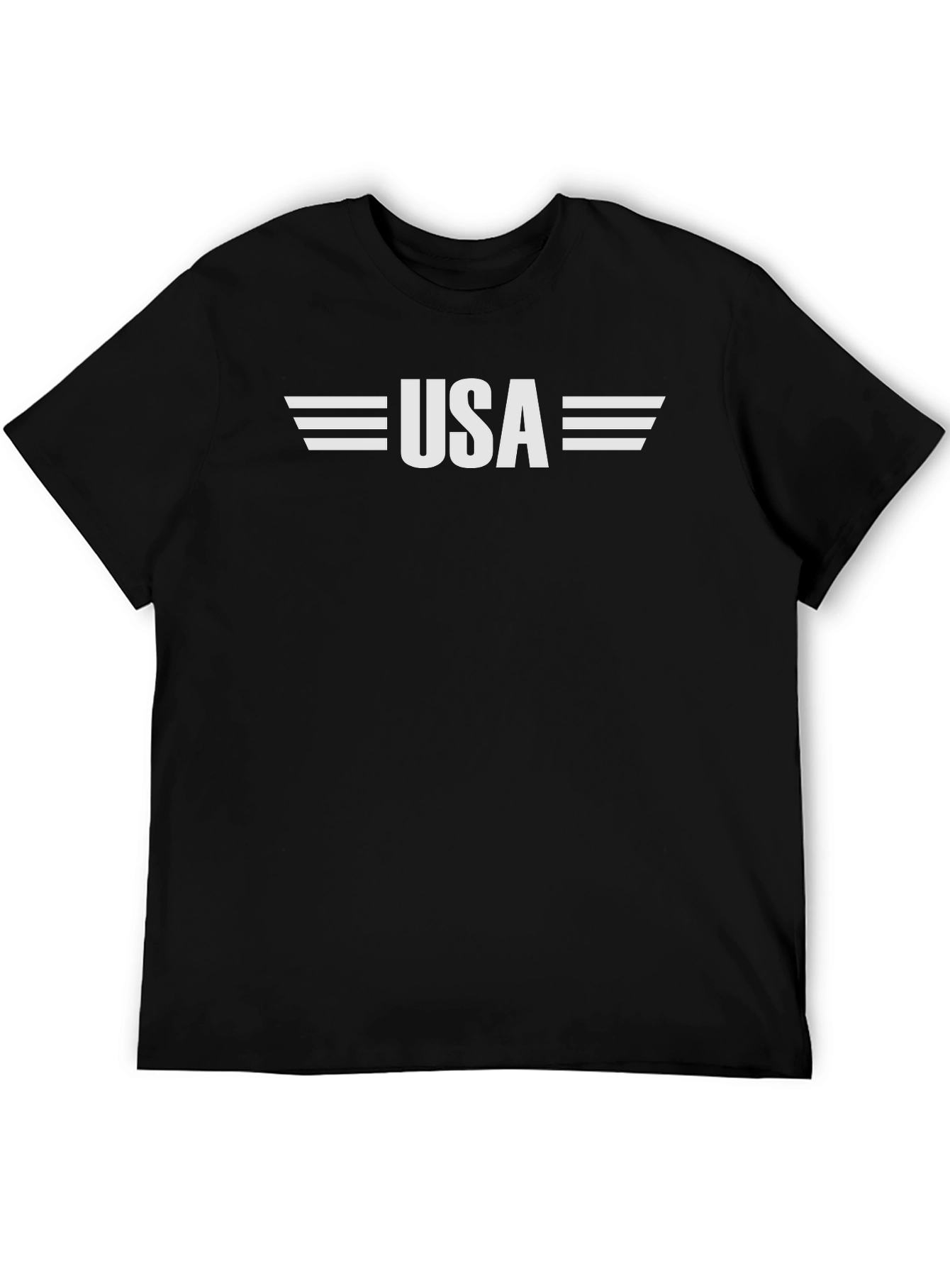 USA Graphic Print Crew Neck T-Shirt