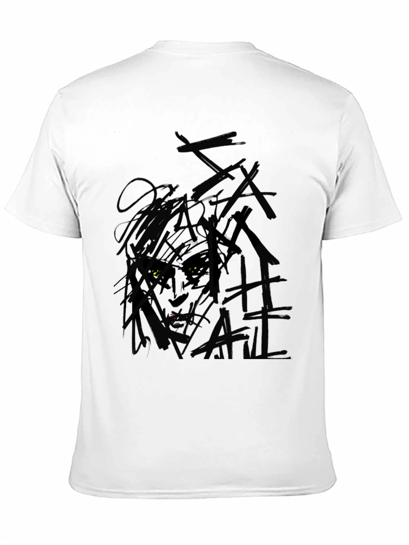 Abstract Graphic Print Black T-Shirt