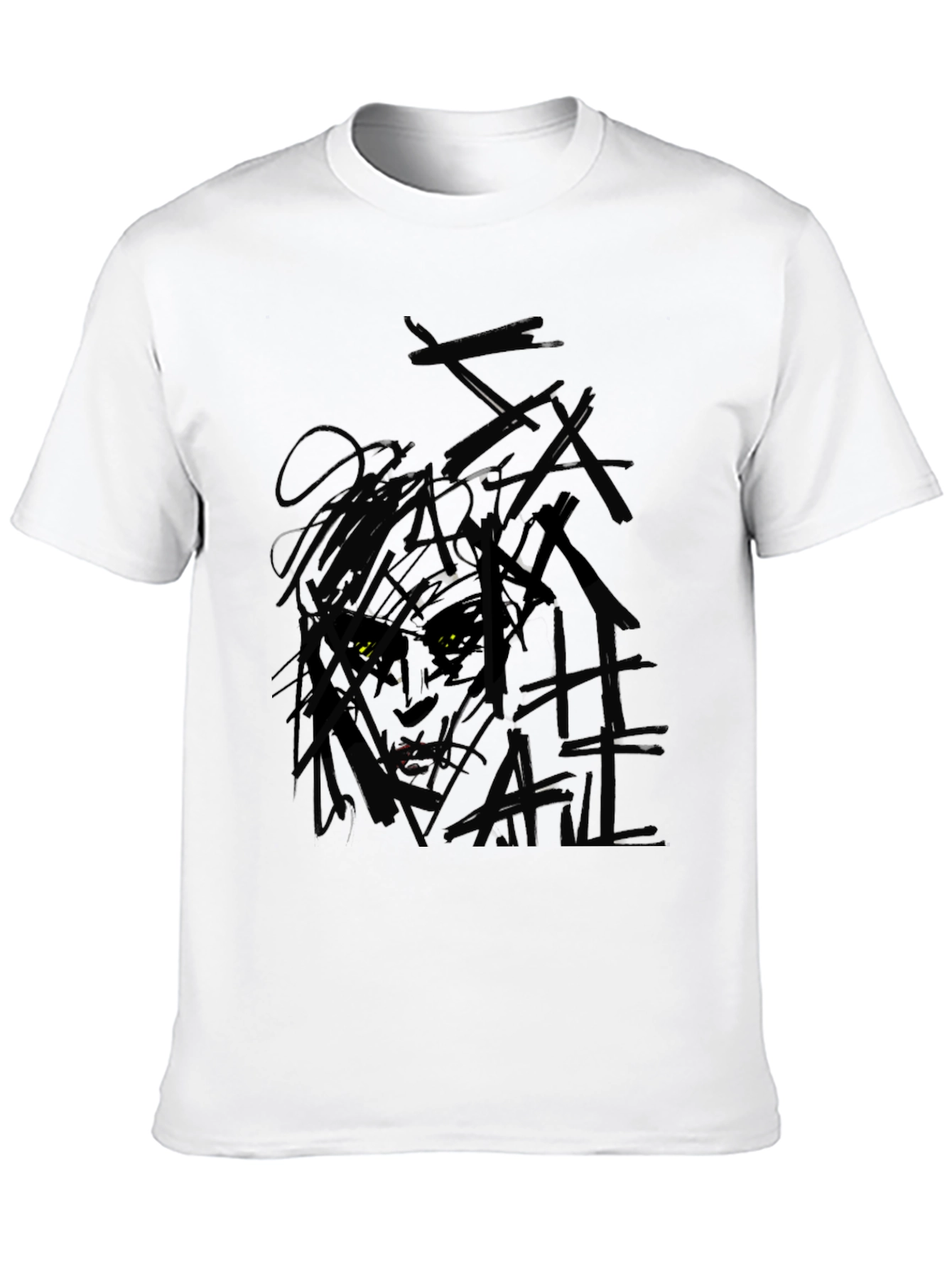 Abstract Graphic Print Black T-Shirt