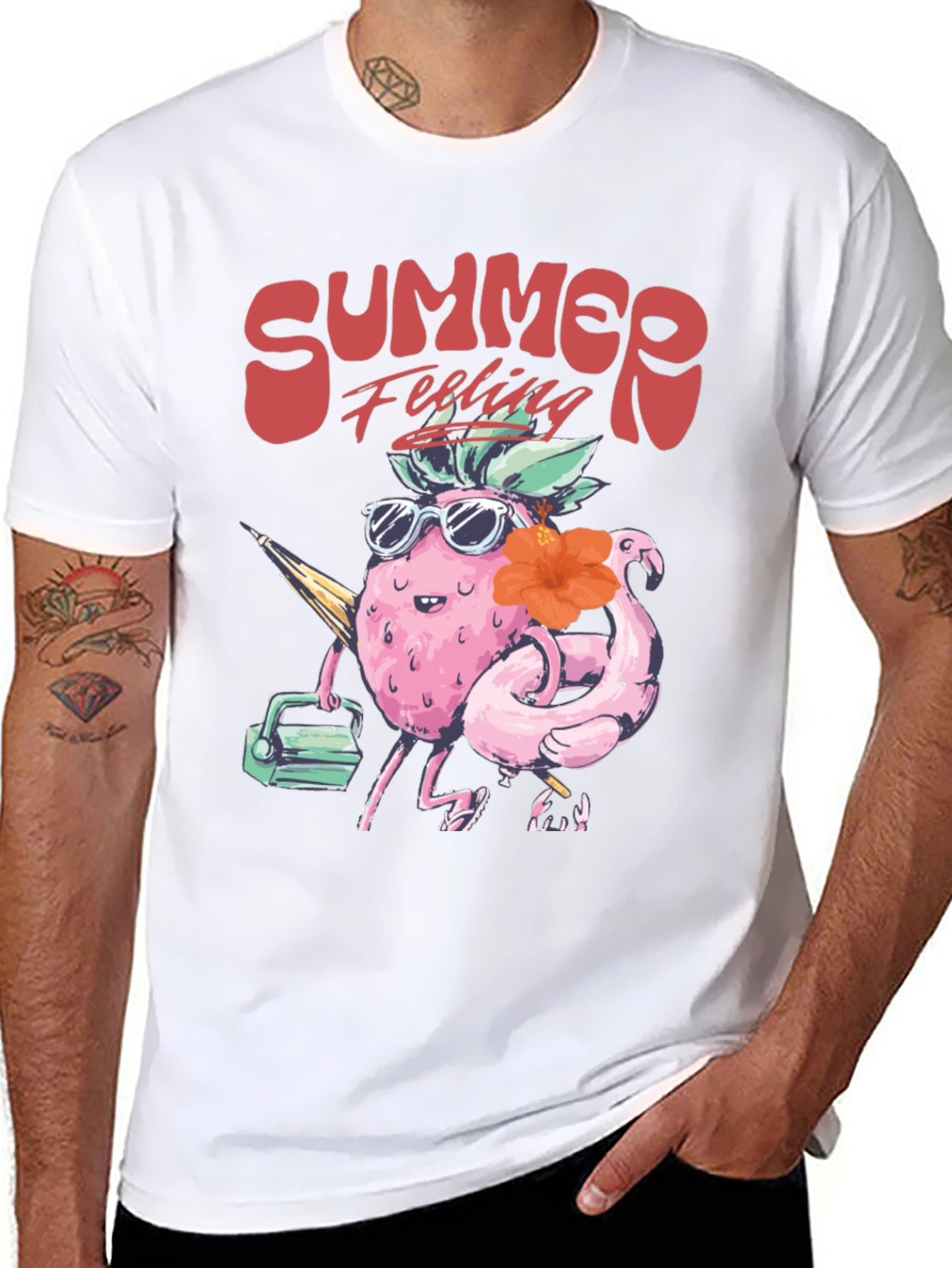 Summer Feeling T-Shirt - Tropical Fruit Design