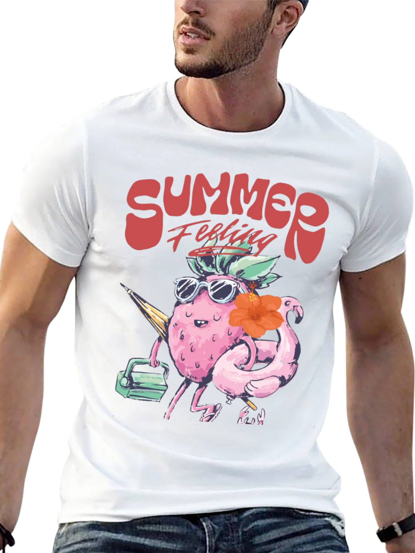 Summer Feeling T-Shirt - Tropical Fruit Design