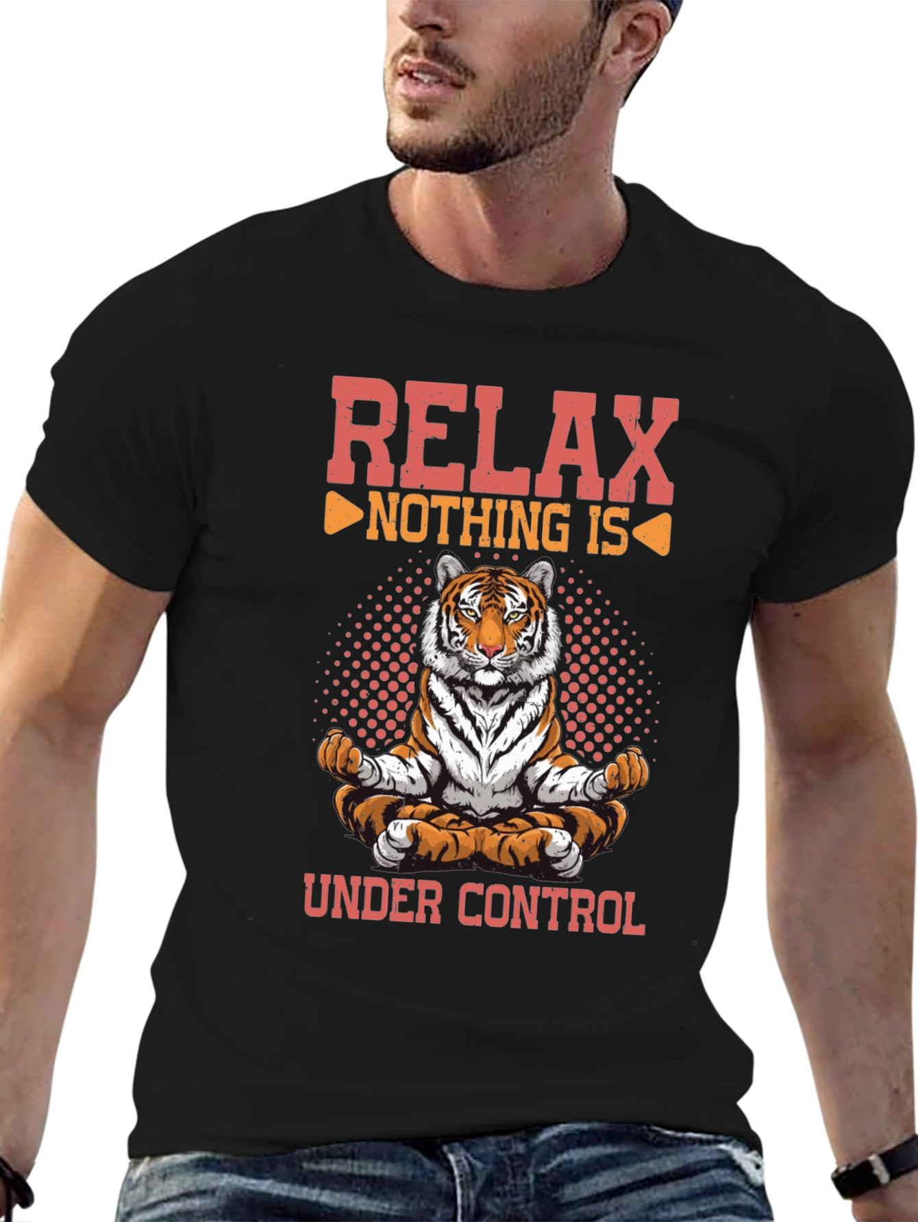 Relax Nothing is Under Control Tiger Graphic T-Shirt