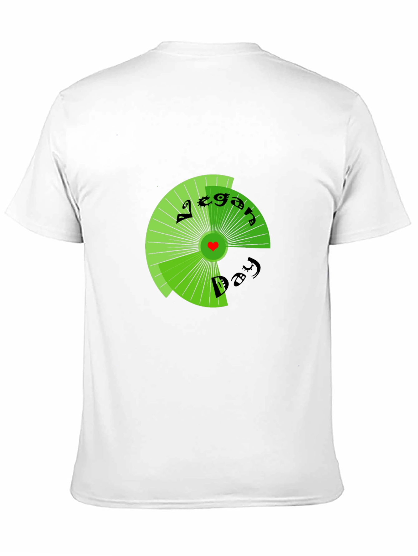 Vegan Day T-Shirt - Black Circular Graphic