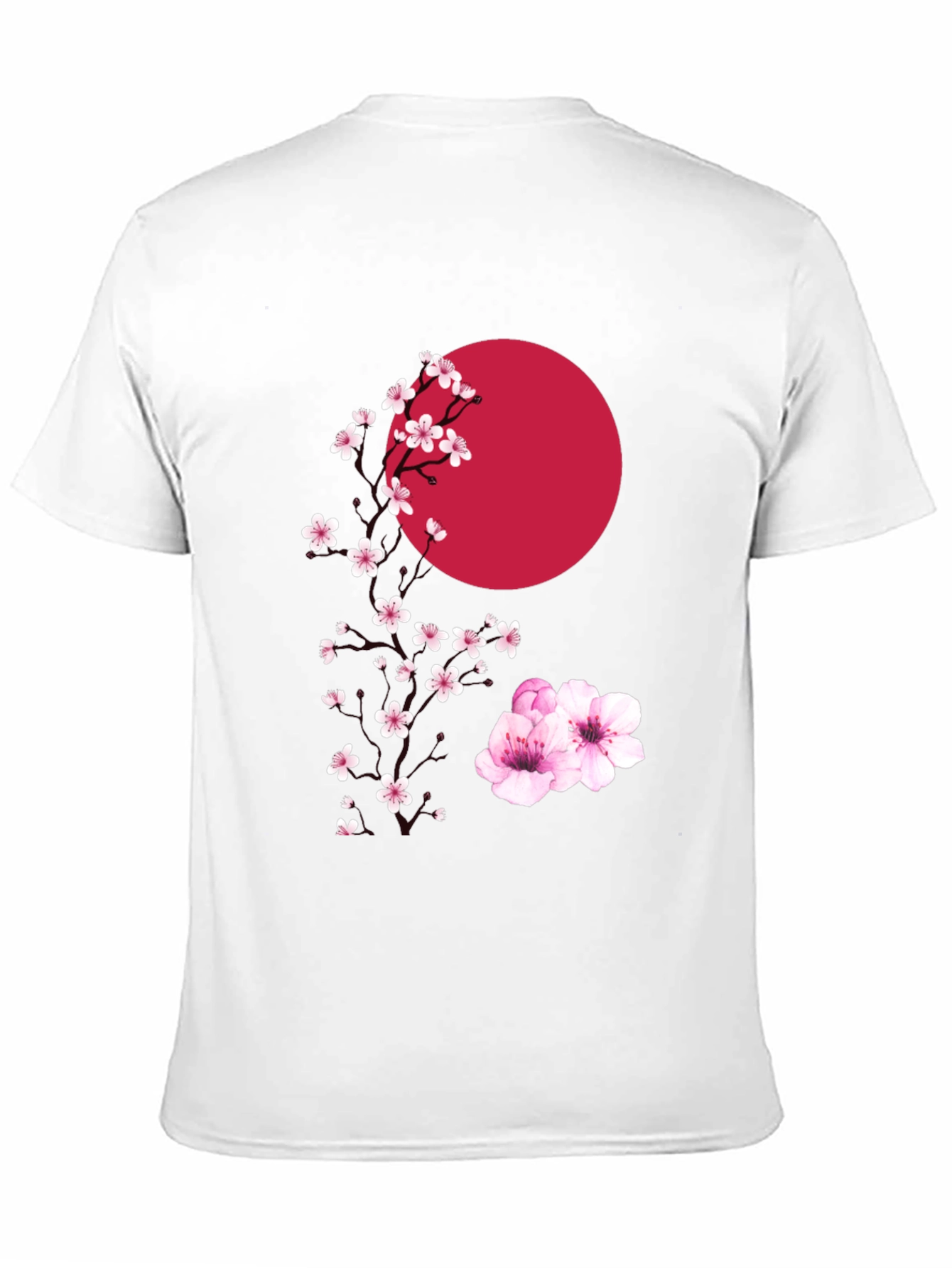 Sakura & Sun Graphic Tee - Stylish Black T-Shirt