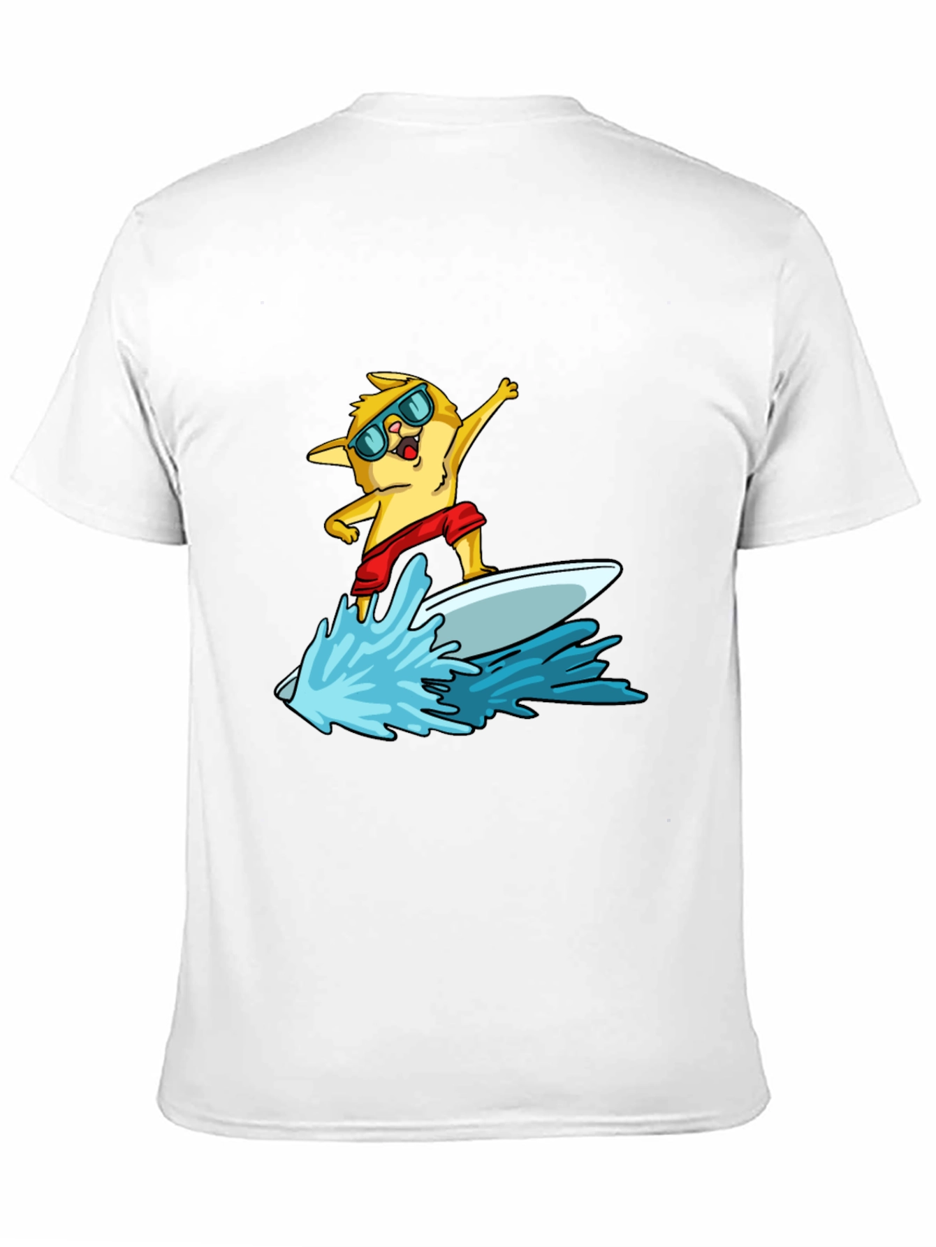 Surfing Cat T-Shirt - Cool Summer Vibes