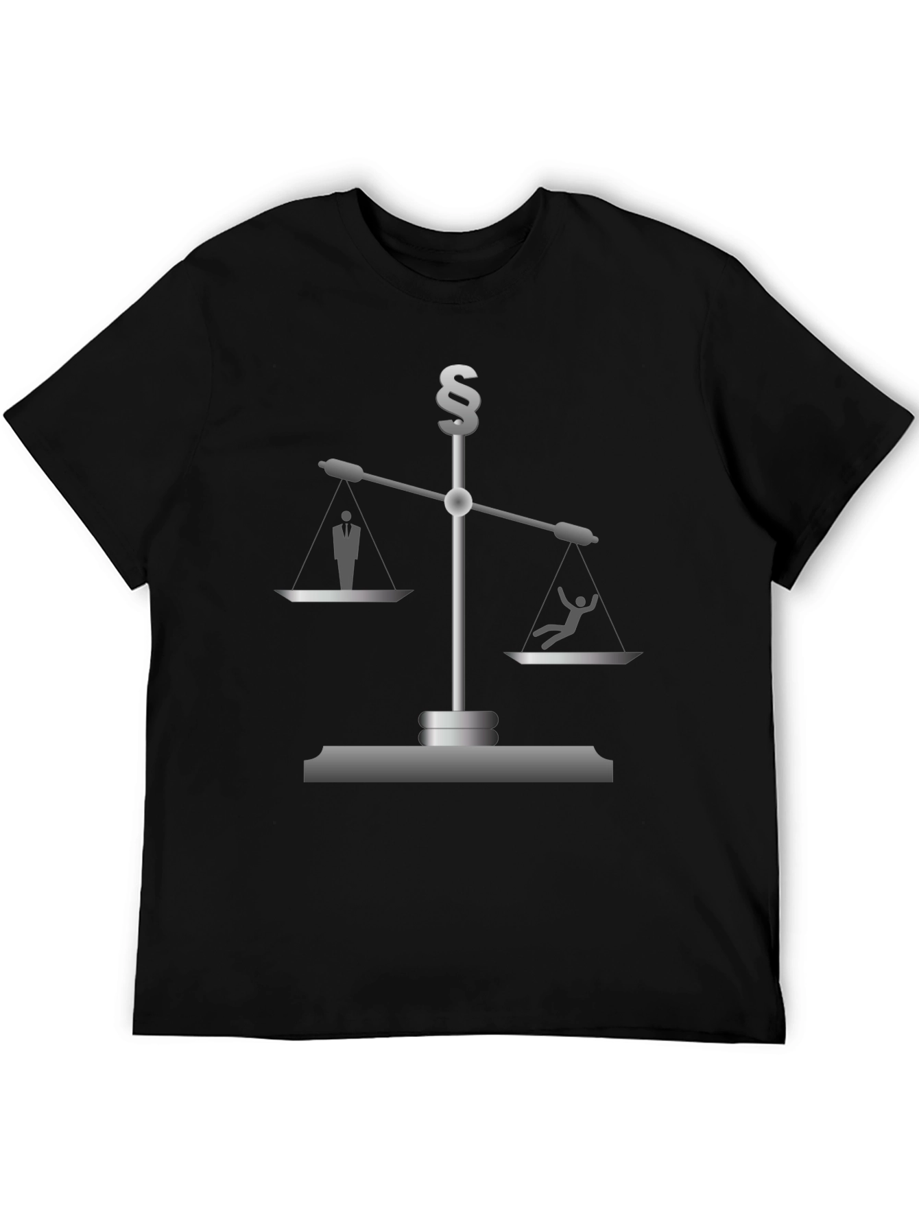 Scales of Justice Graphic Tee - Mens Black T-Shirt