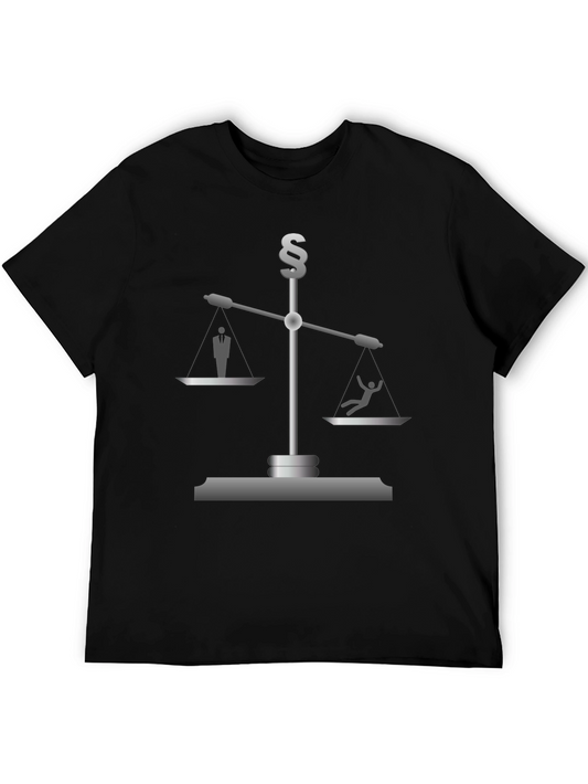 Scales of Justice Graphic Tee - Mens Black T-Shirt