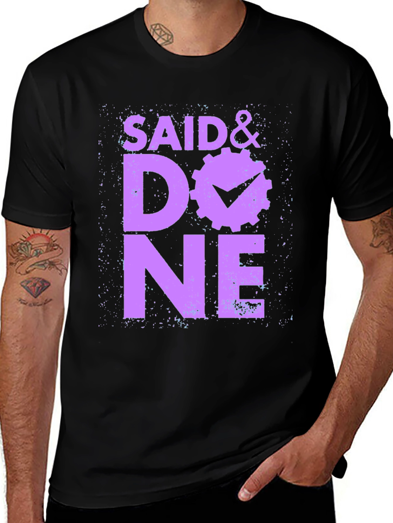 Said & Done Graphic Tee - Black Cotton Shirt
