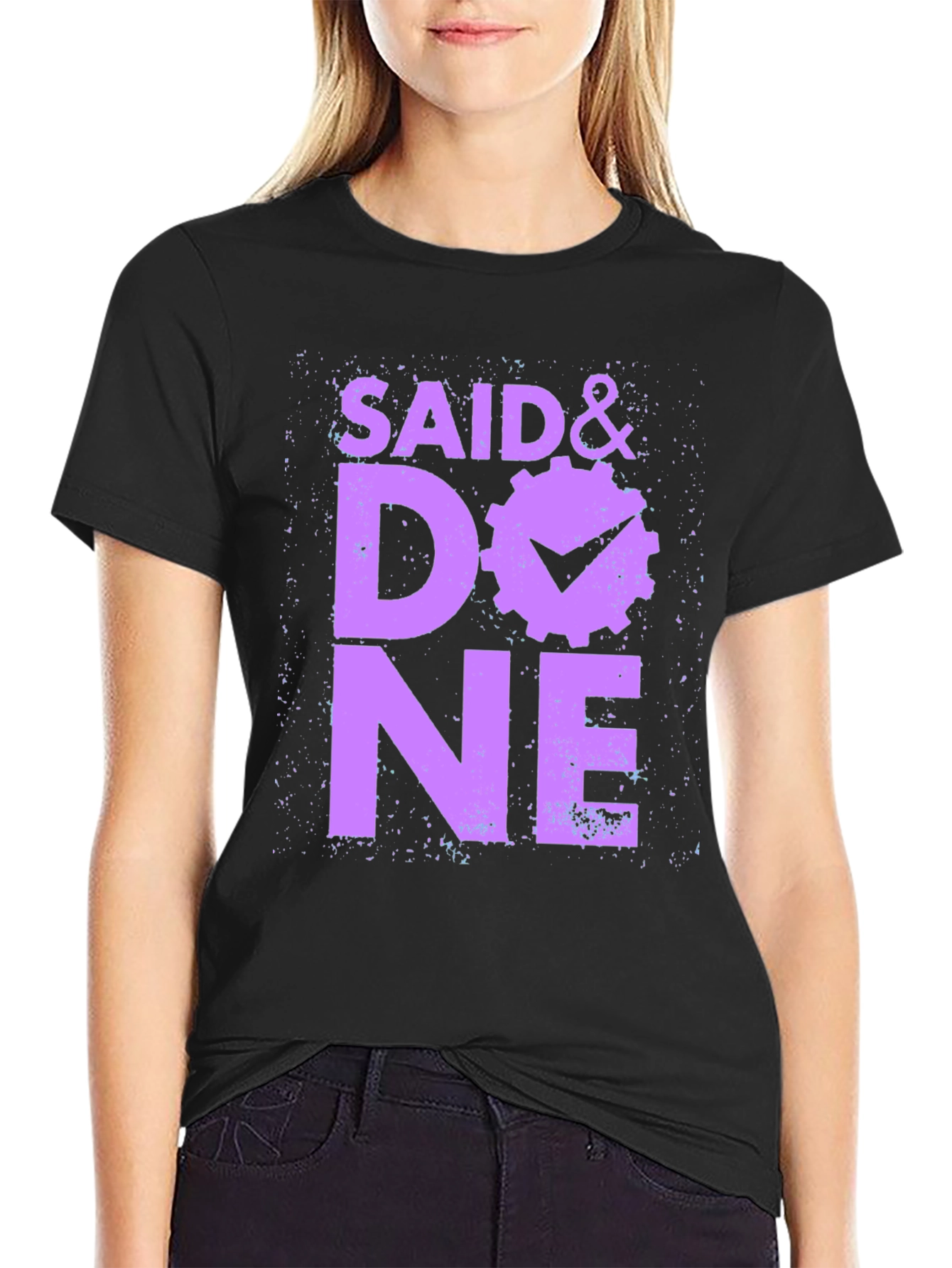 Said & Done Graphic Tee - Black Cotton Shirt