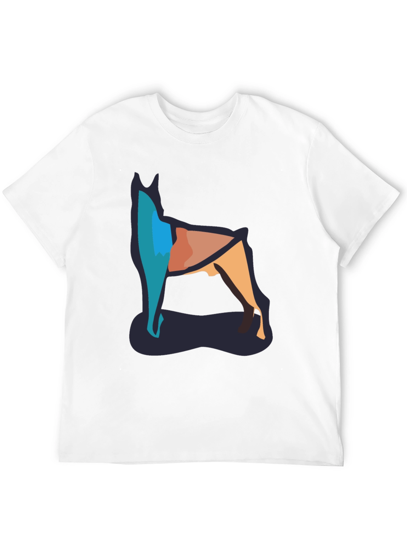 Abstract Dog Graphic T-Shirt | Casual Cotton Tee