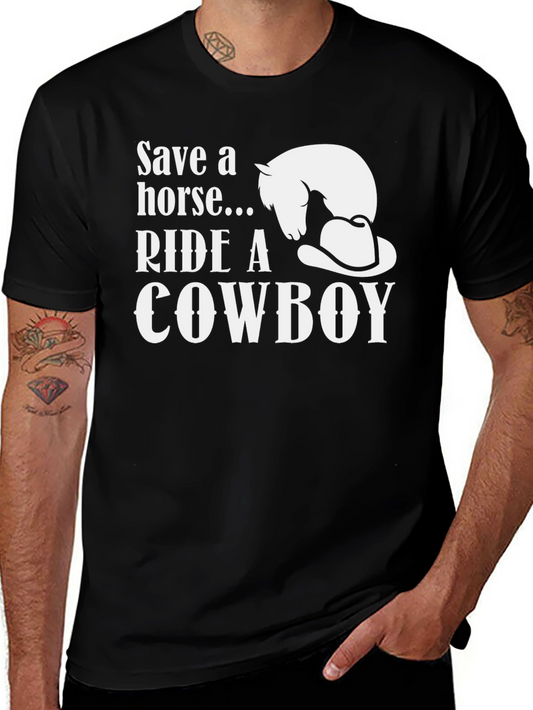 Save a Horse Ride a Cowboy Graphic T-Shirt