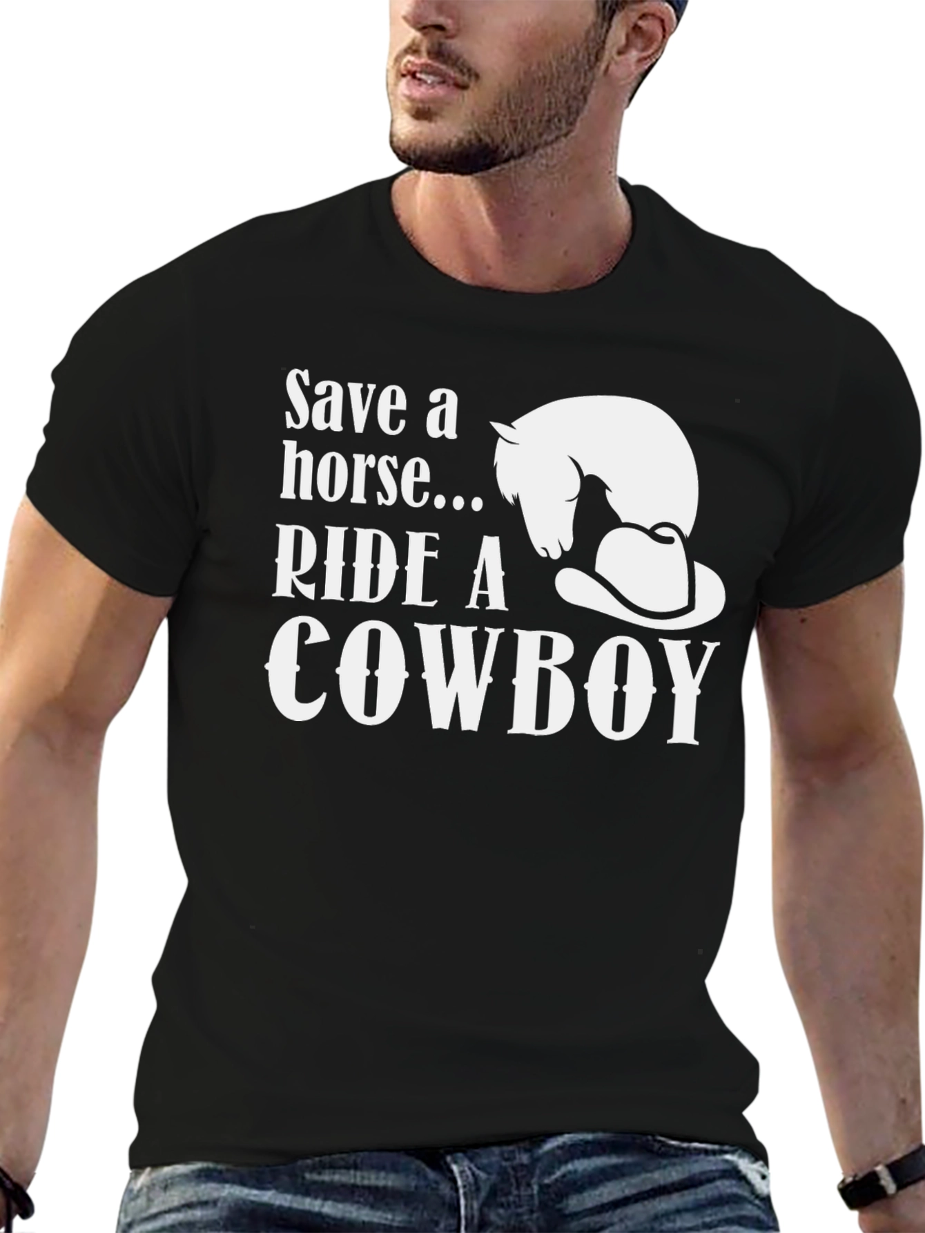 Save a Horse Ride a Cowboy Graphic T-Shirt