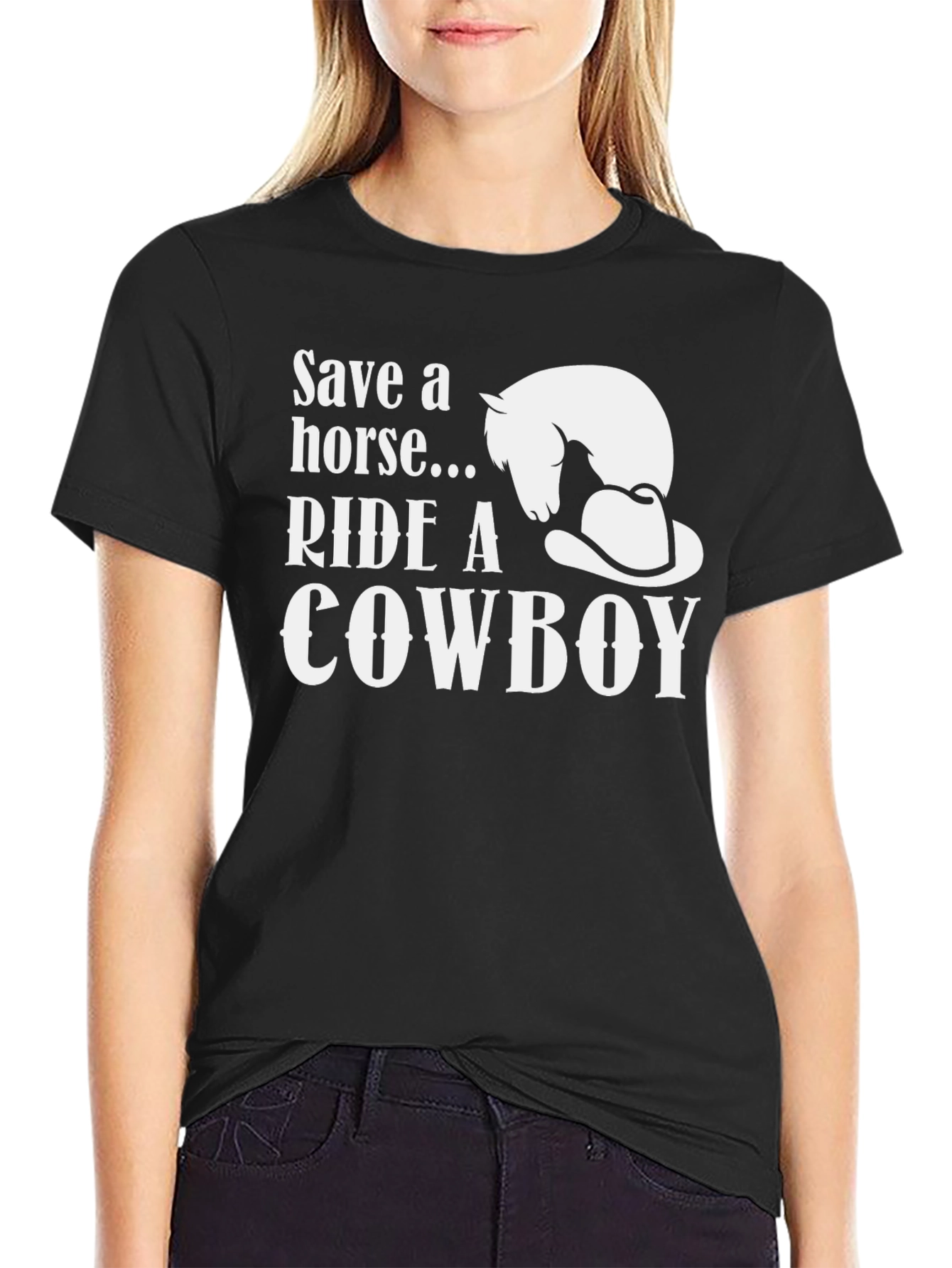 Save a Horse Ride a Cowboy Graphic T-Shirt