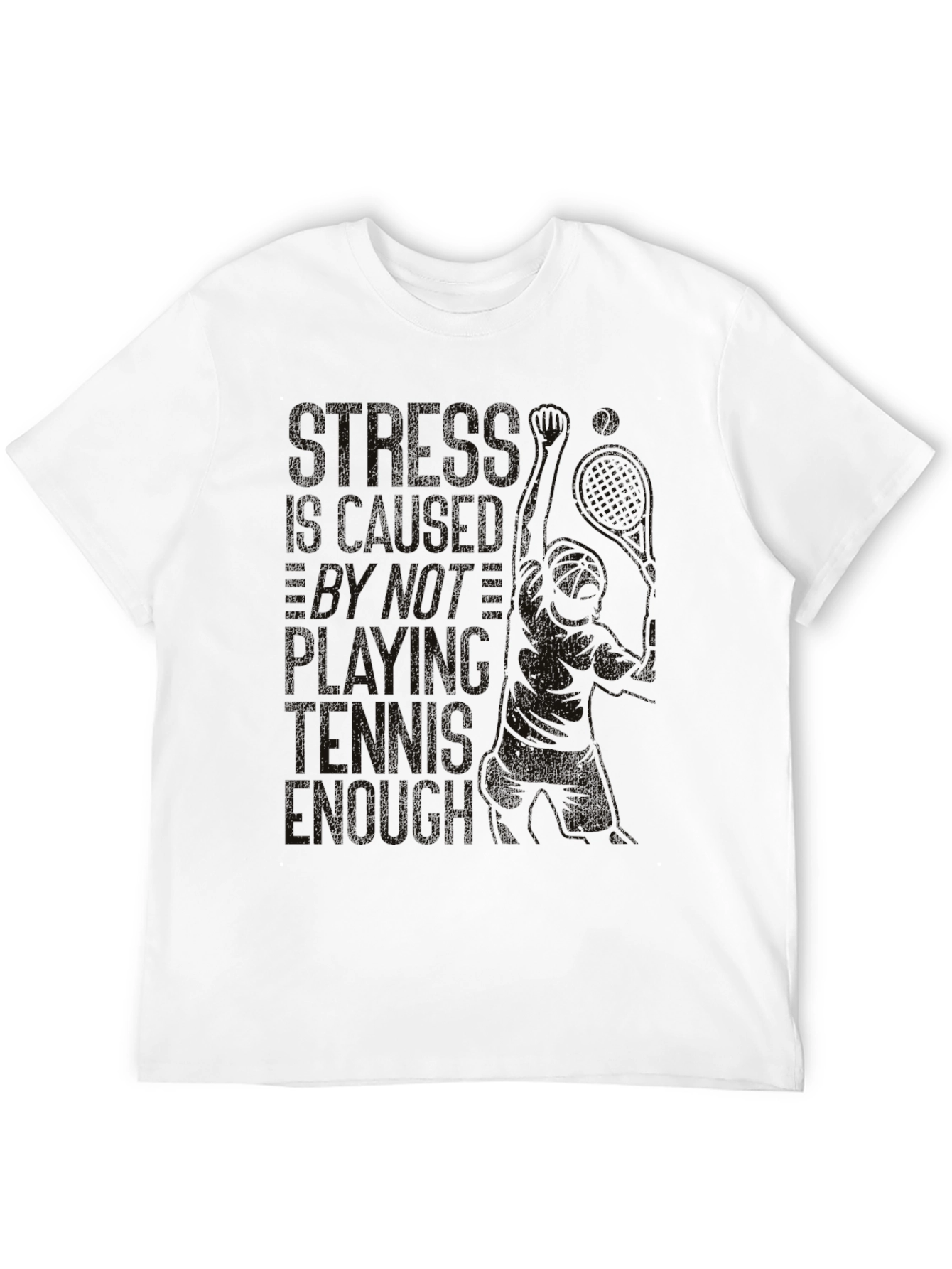 Stress Tennis Black T-Shirt