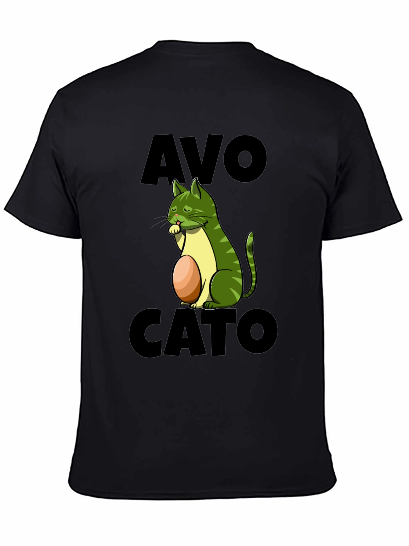 Avo Cato T-Shirt - Avocado Cat Pun Tee