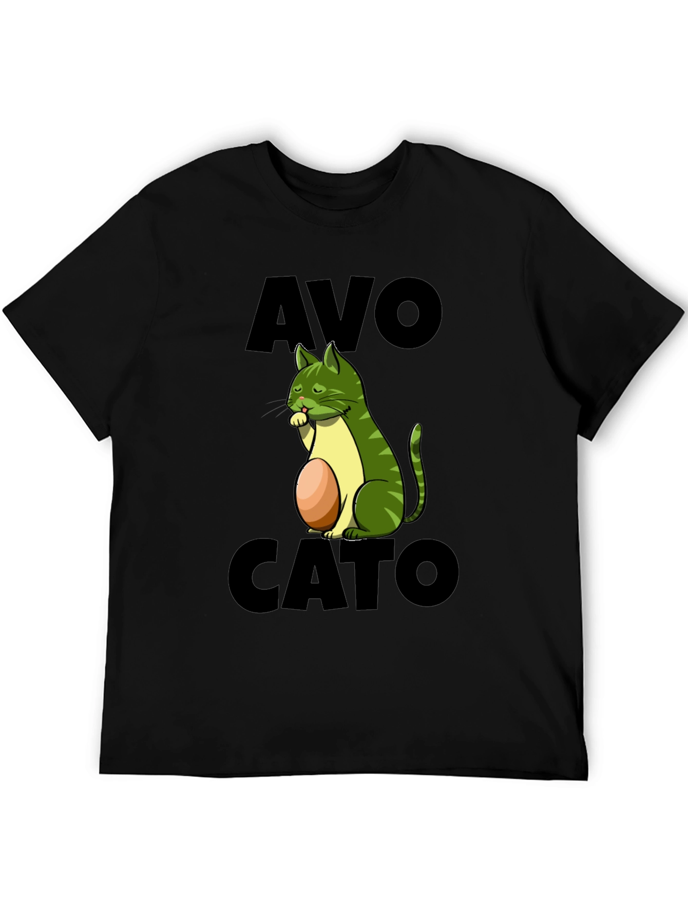 Avo Cato T-Shirt - Avocado Cat Pun Tee