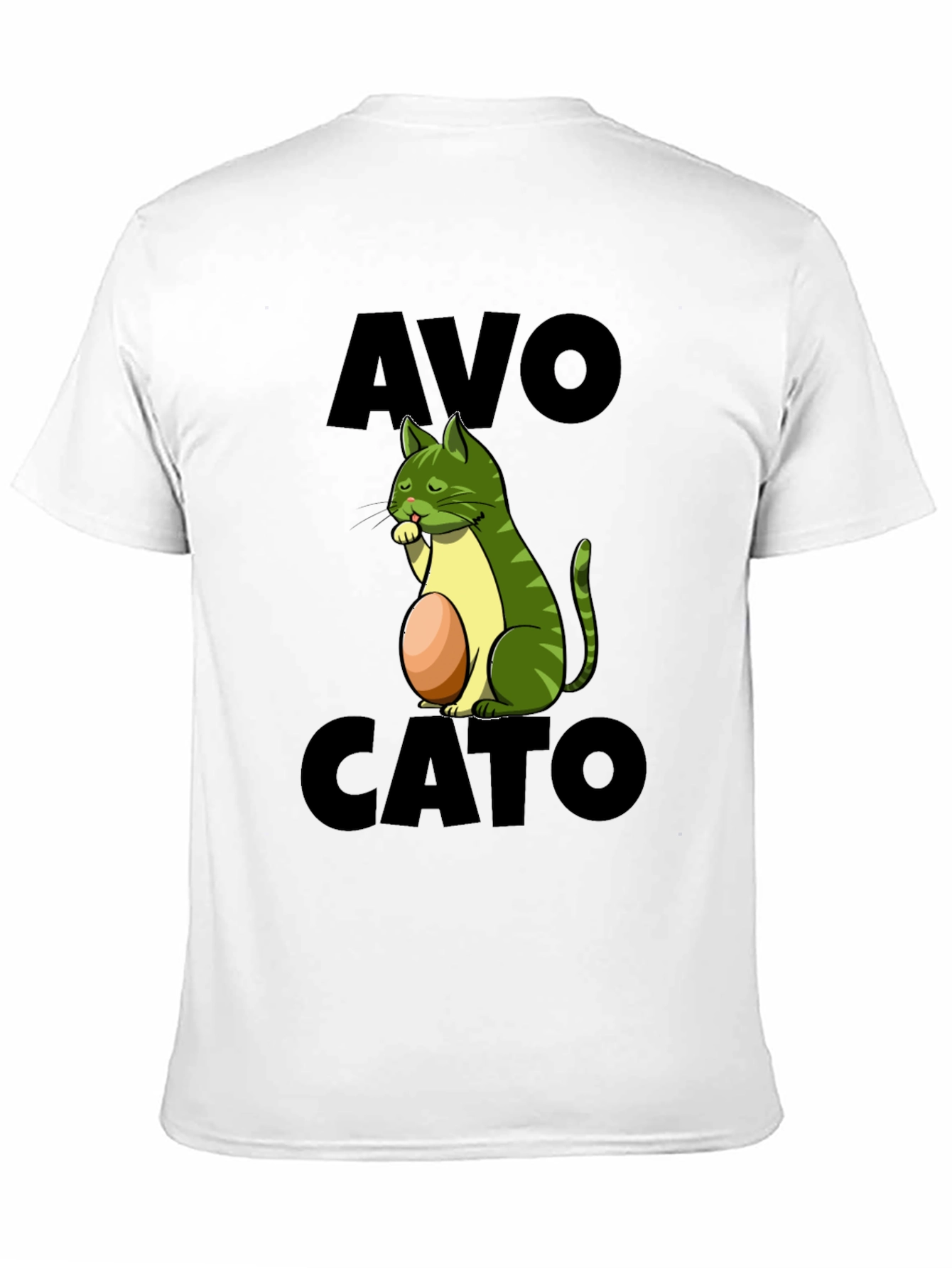 Avo Cato T-Shirt - Avocado Cat Pun Tee