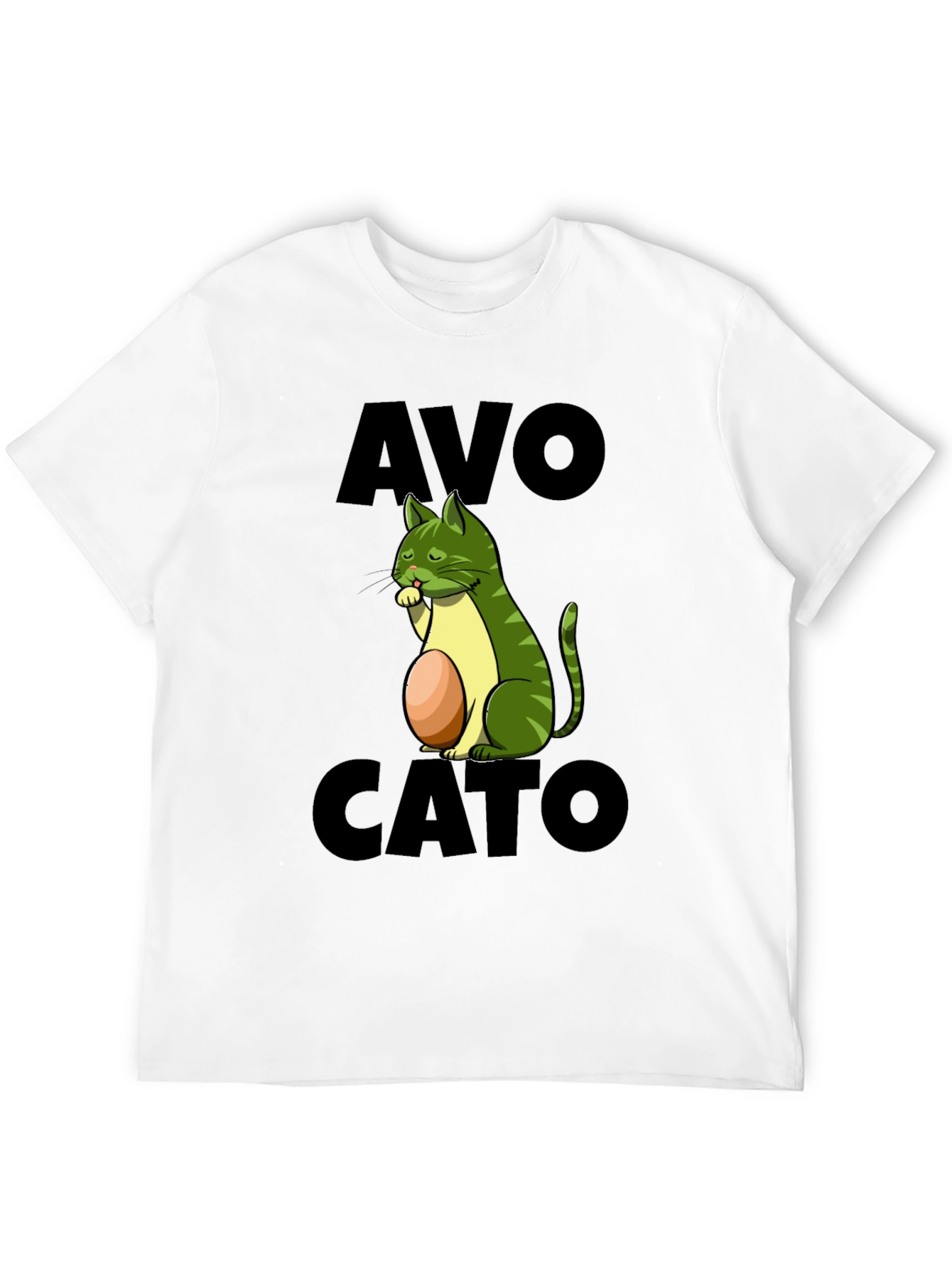 Avo Cato T-Shirt - Avocado Cat Pun Tee
