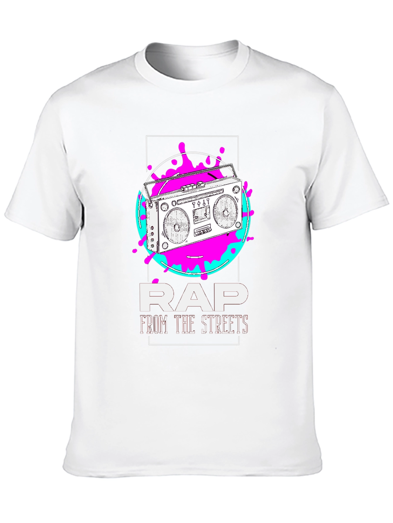 Rap From The Streets Boombox Graphic T-Shirt