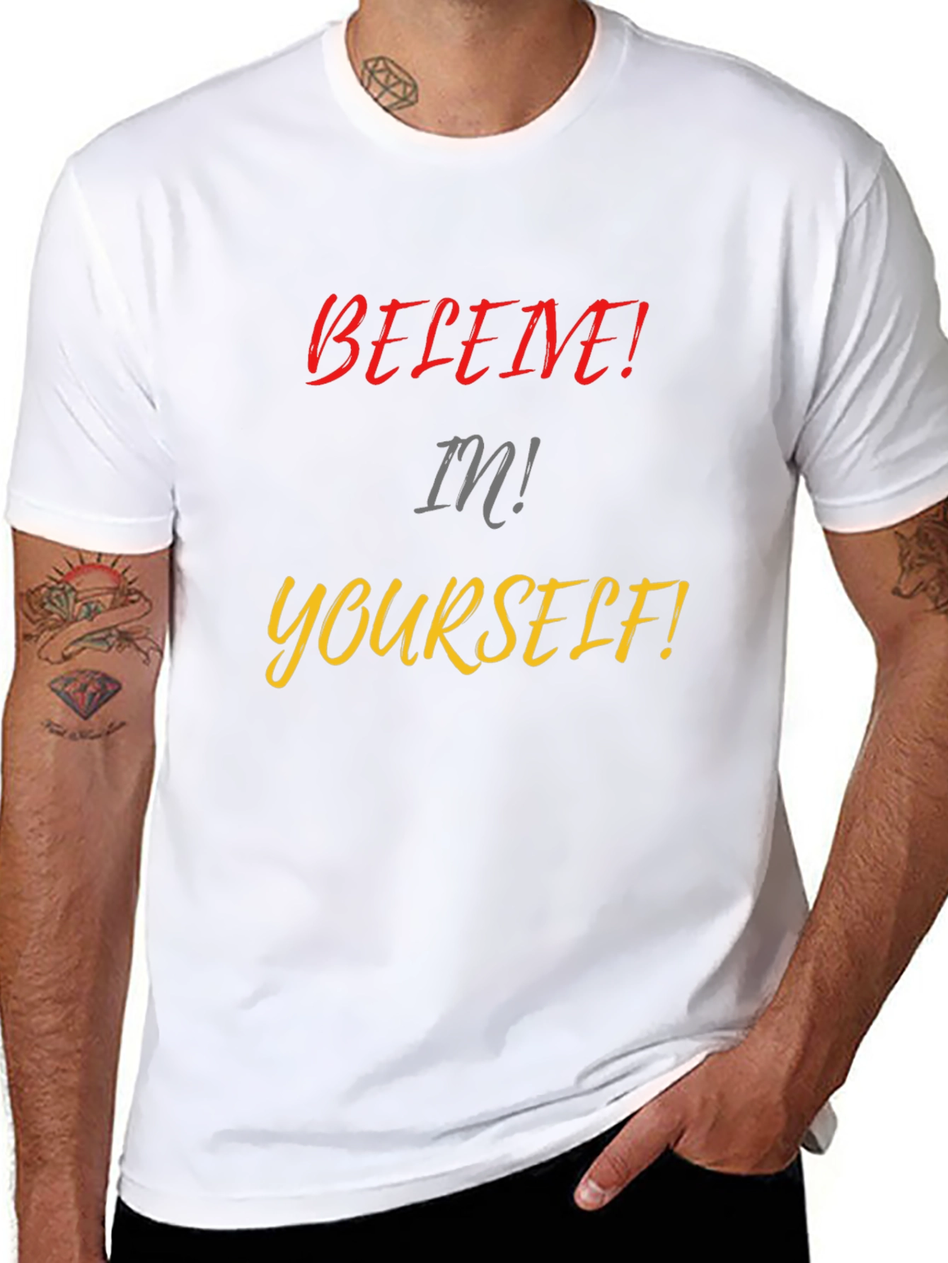 Believe in Yourself Black Graphic Tee