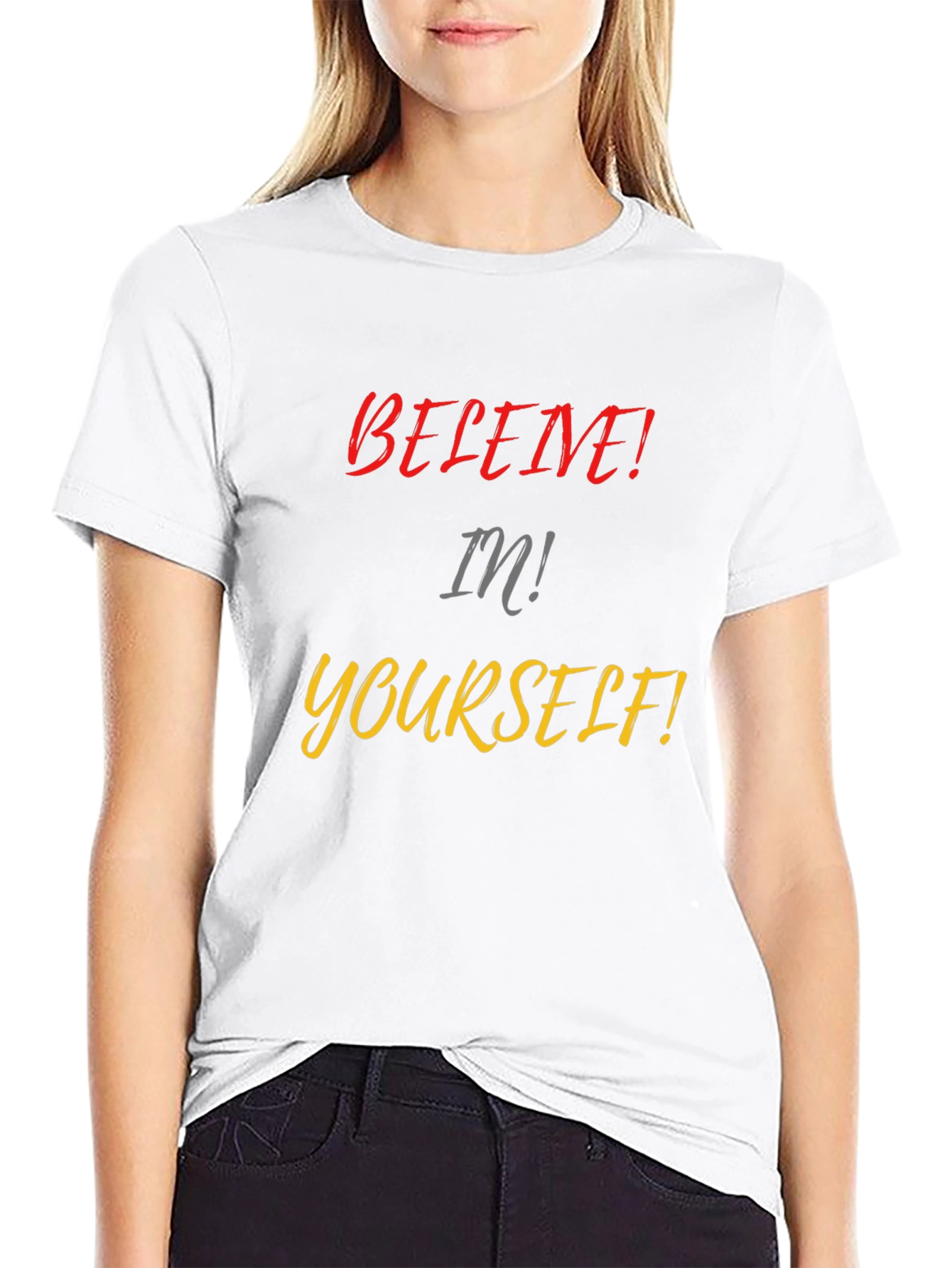Believe in Yourself Black Graphic Tee