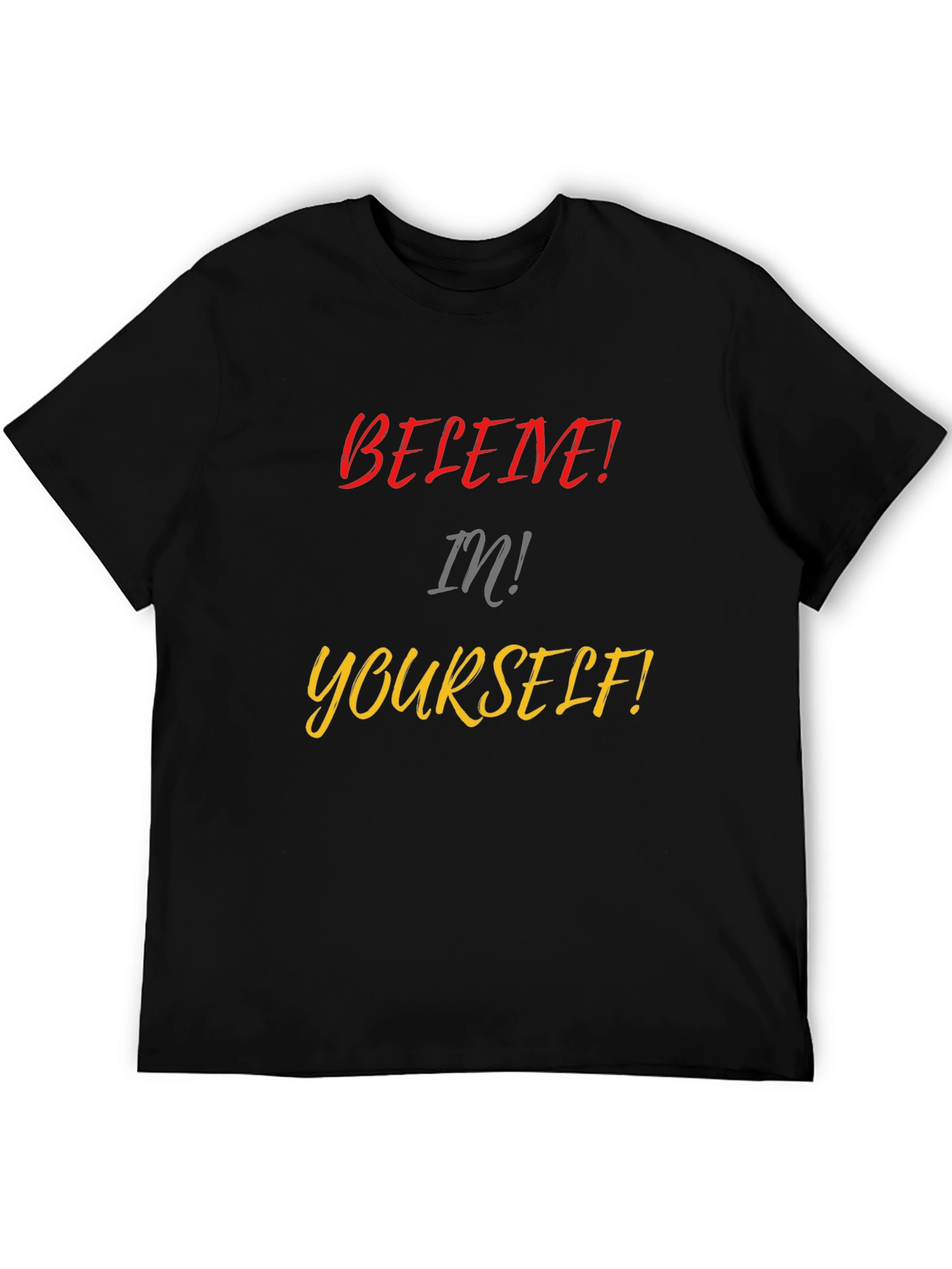 Believe in Yourself Black Graphic Tee