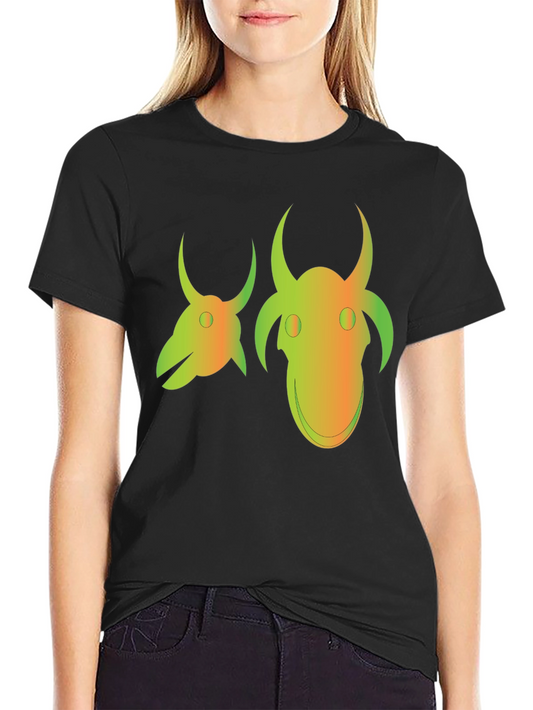 Unique Graphic Tee - Two Headed Creature Design