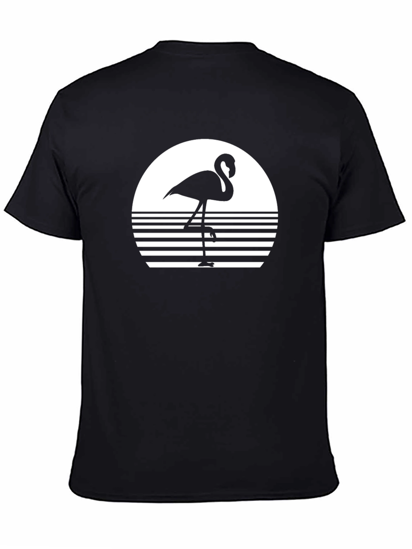 Retro Flamingo T-Shirt - Sunset Design