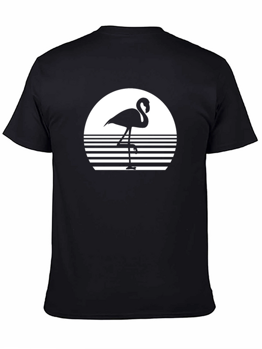 Retro Flamingo T-Shirt - Sunset Design
