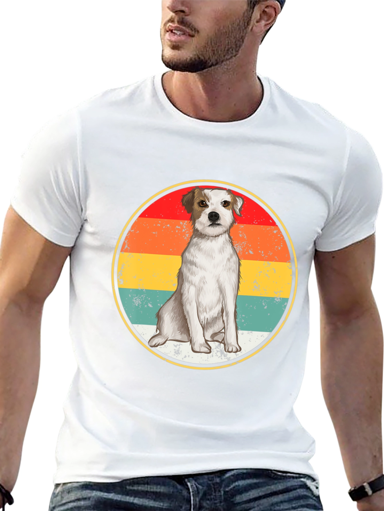 Retro Dog Graphic T-Shirt - Unique Animal Lover Tee
