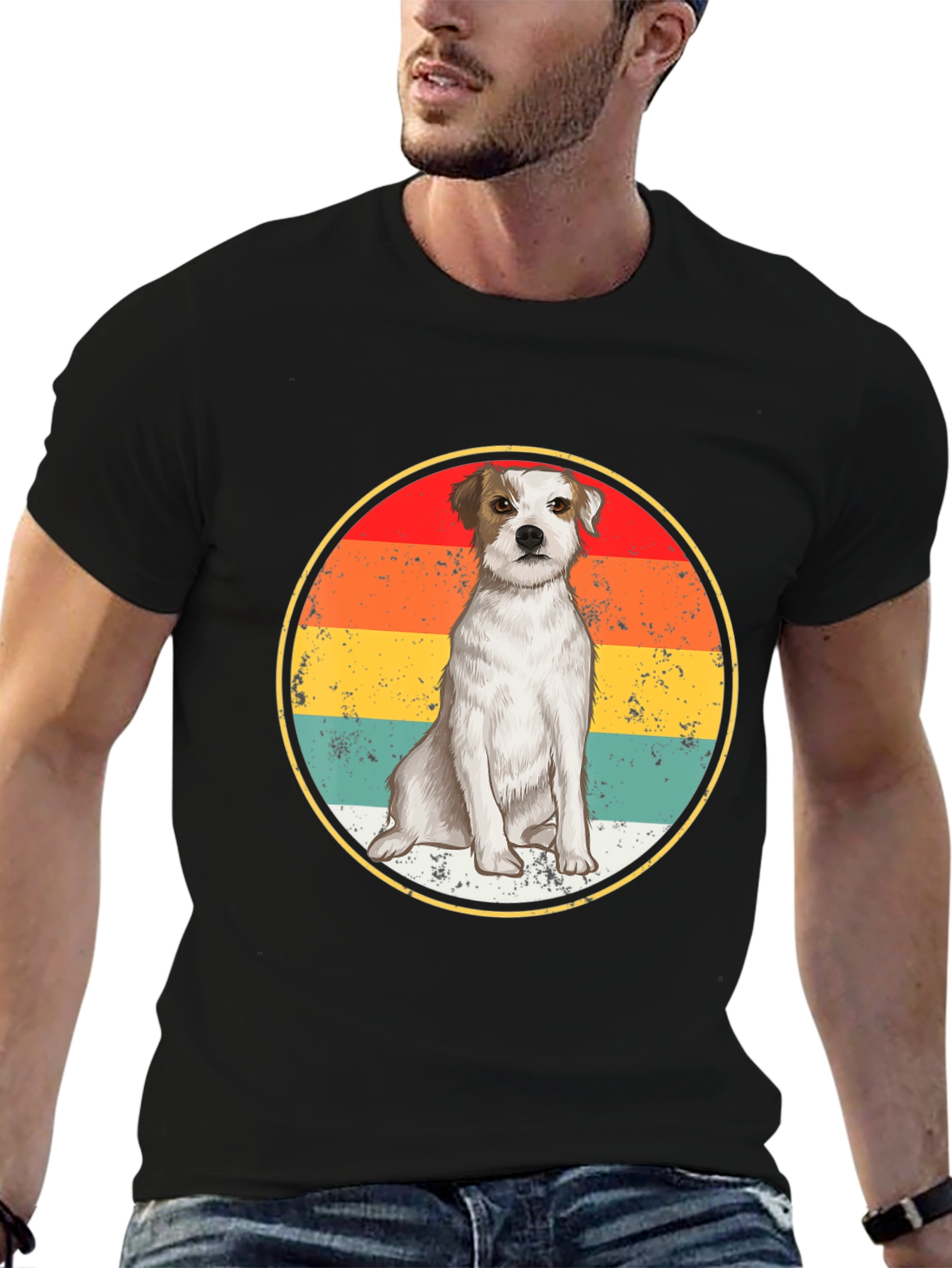 Retro Dog Graphic T-Shirt - Unique Animal Lover Tee