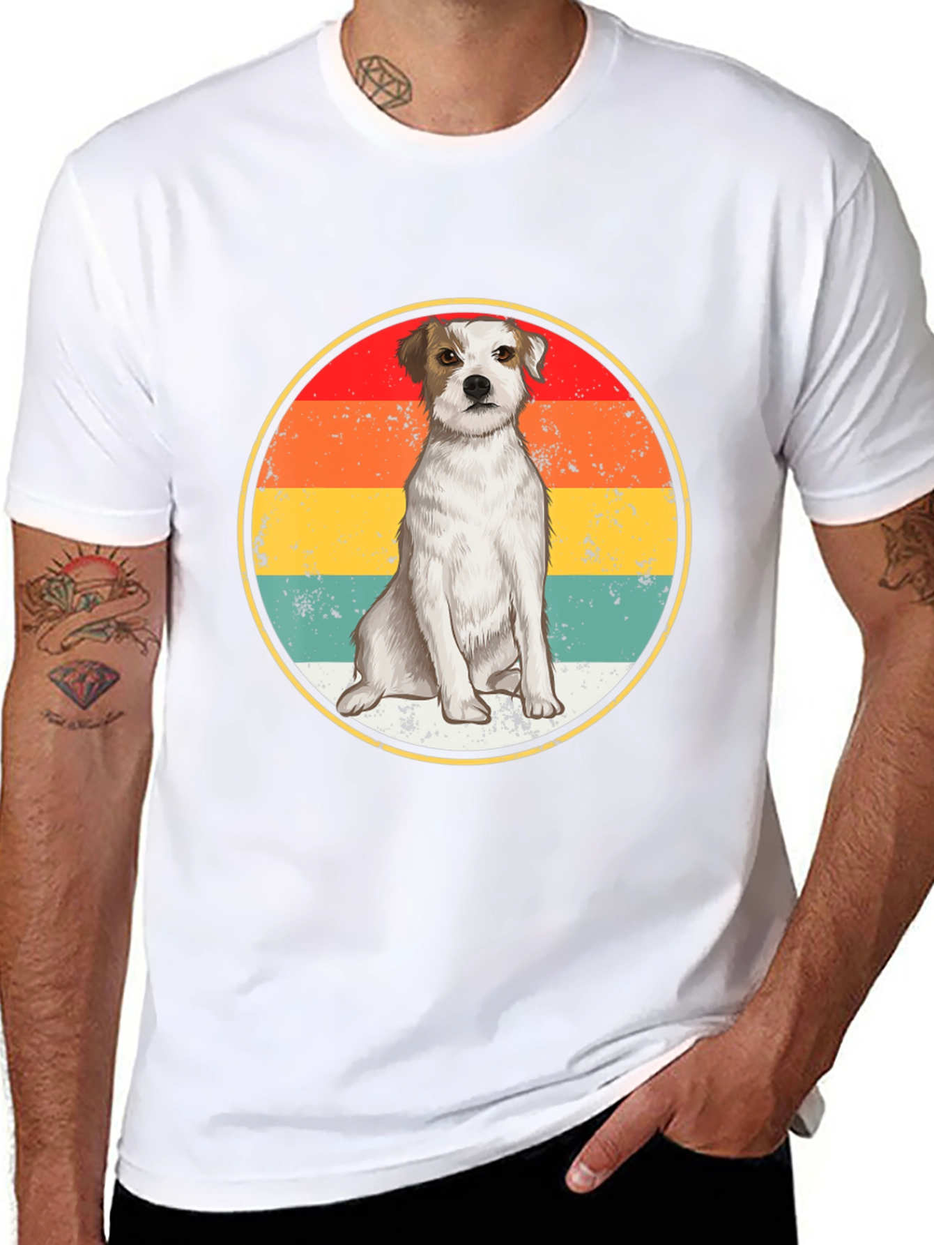 Retro Dog Graphic T-Shirt - Unique Animal Lover Tee