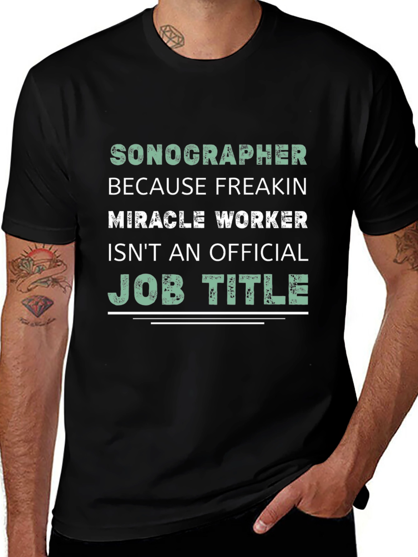 Sonographer Miracle Worker Graphic Tee